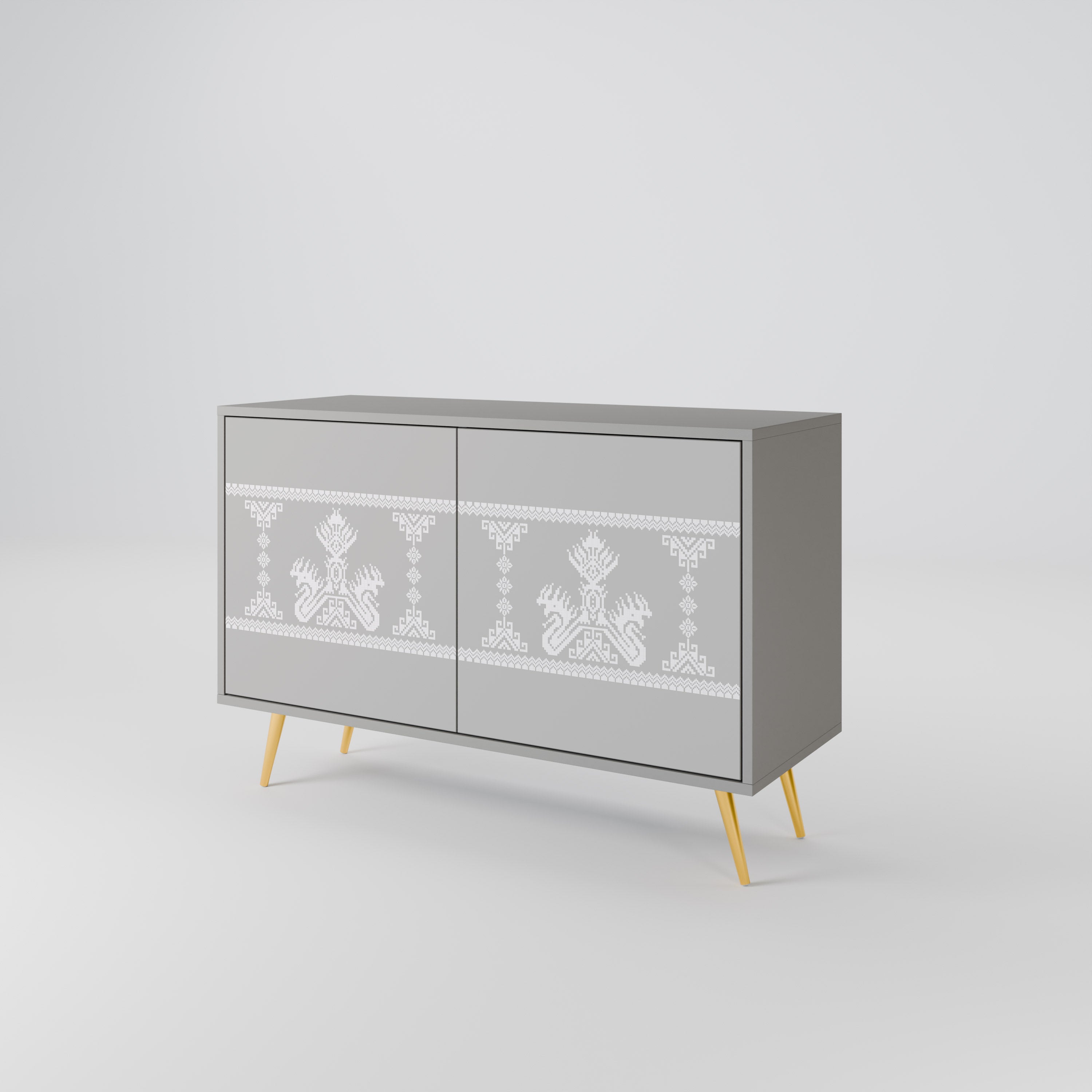 Buffet 2 portes THAI GRAY finition grise