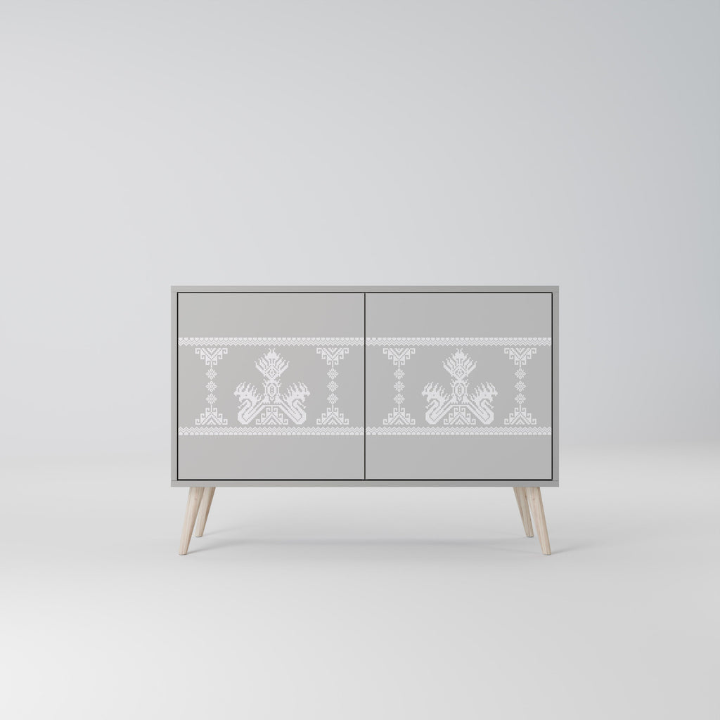 Buffet 2 portes THAI GRAY finition grise