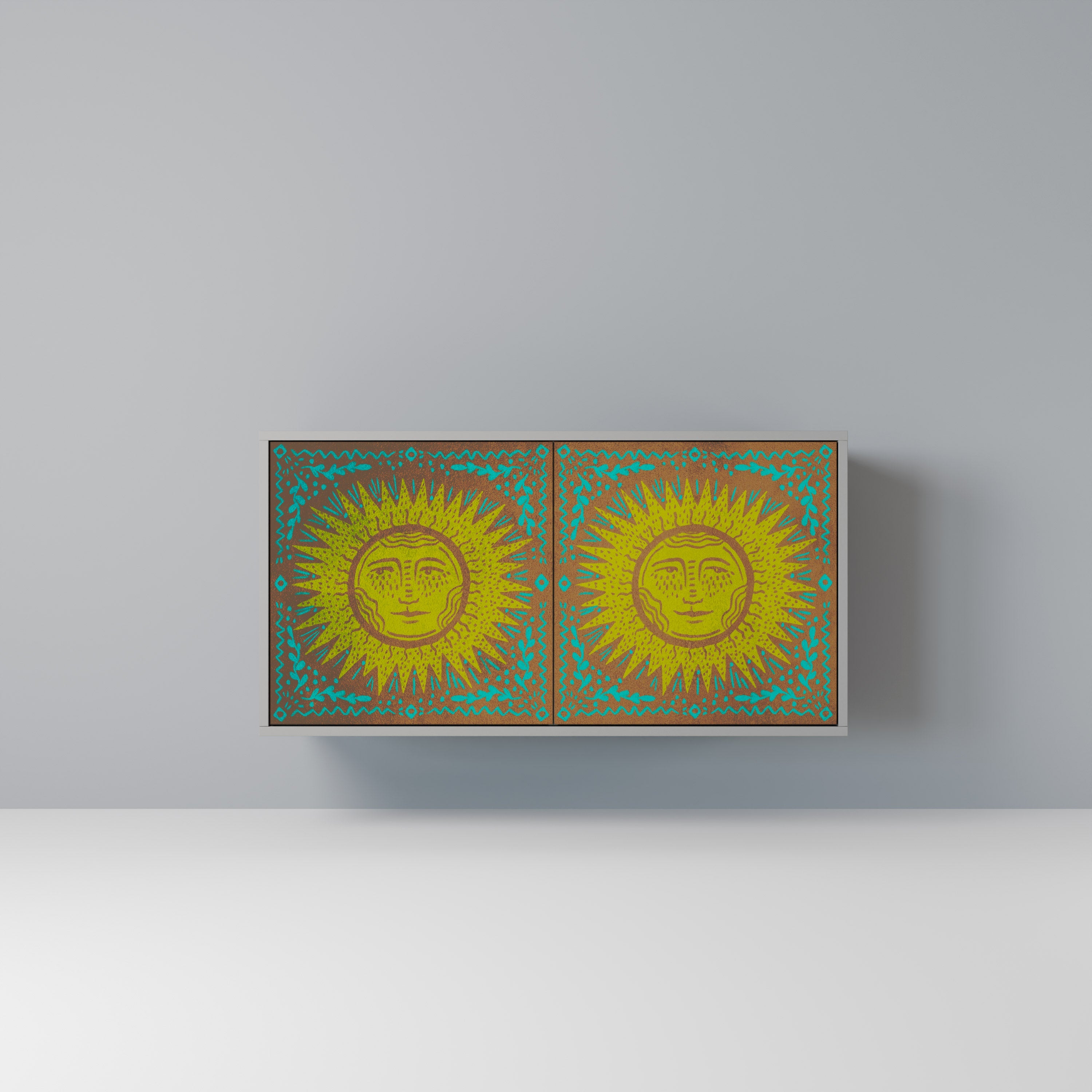 Buffet 2 portes SUNSHINE EULOGY finition grise