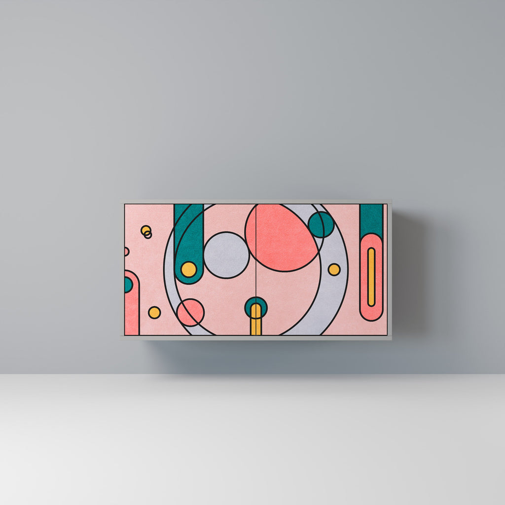 Buffet 2 portes GOSSAMER ECHOES finition grise