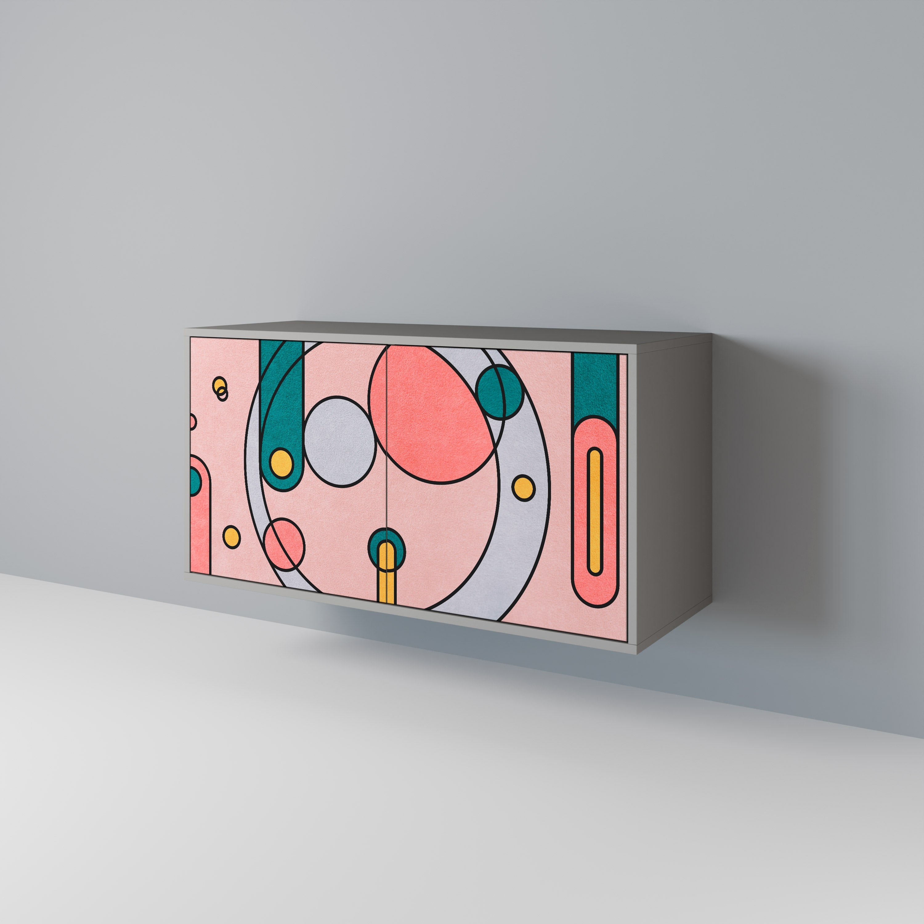 Buffet 2 portes GOSSAMER ECHOES finition grise