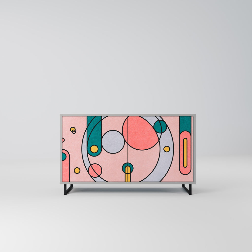 Buffet 2 portes GOSSAMER ECHOES finition grise