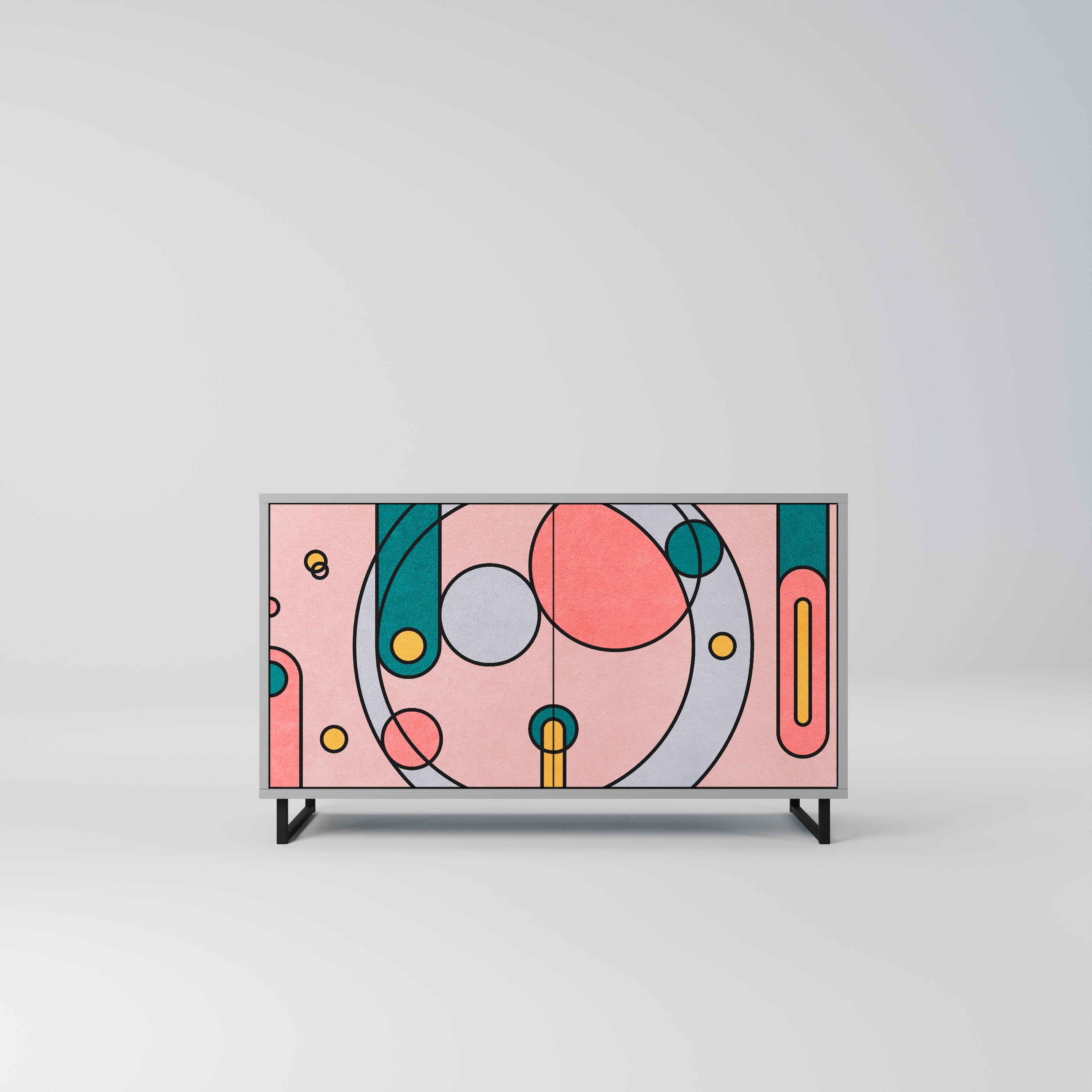 Buffet 2 portes GOSSAMER ECHOES finition grise