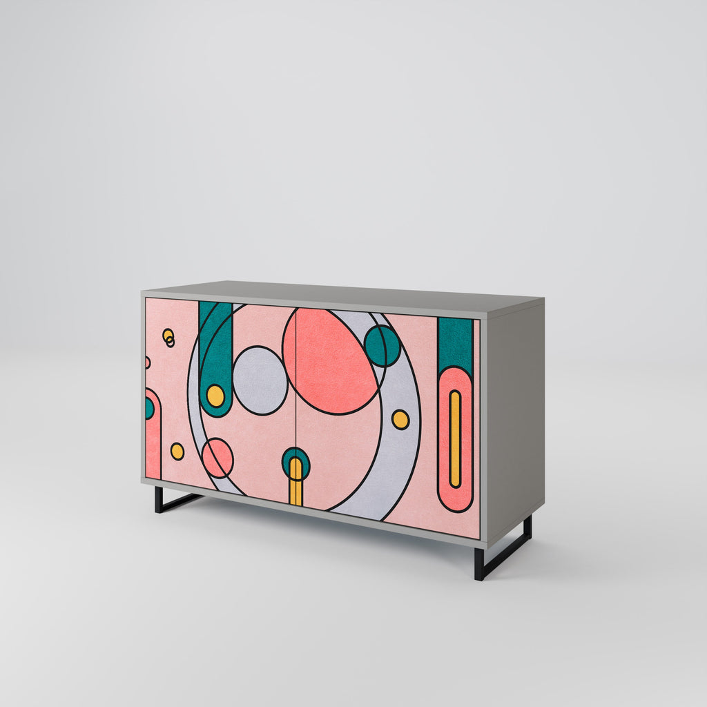 Buffet 2 portes GOSSAMER ECHOES finition grise