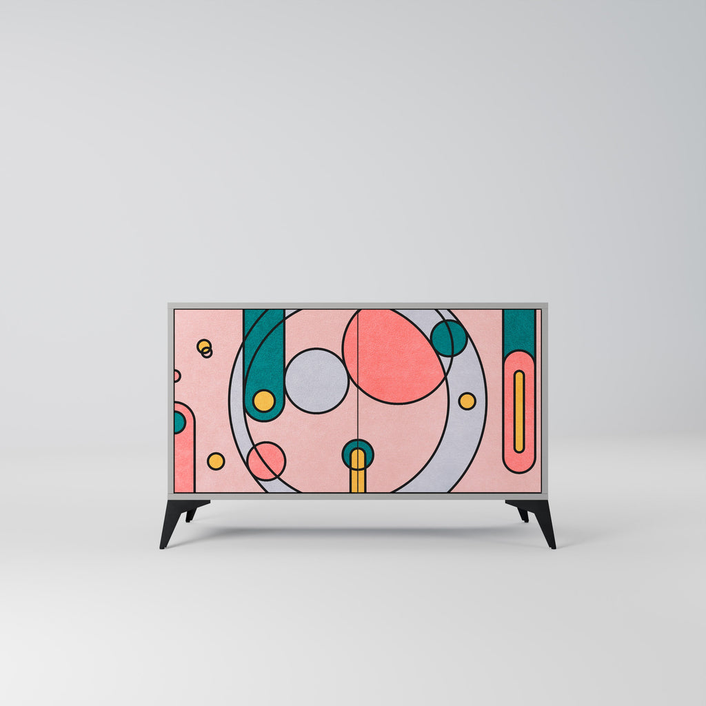 Buffet 2 portes GOSSAMER ECHOES finition grise