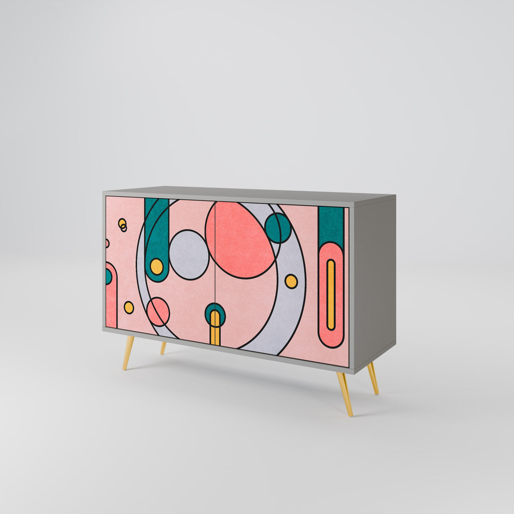 Buffet 2 portes GOSSAMER ECHOES finition grise