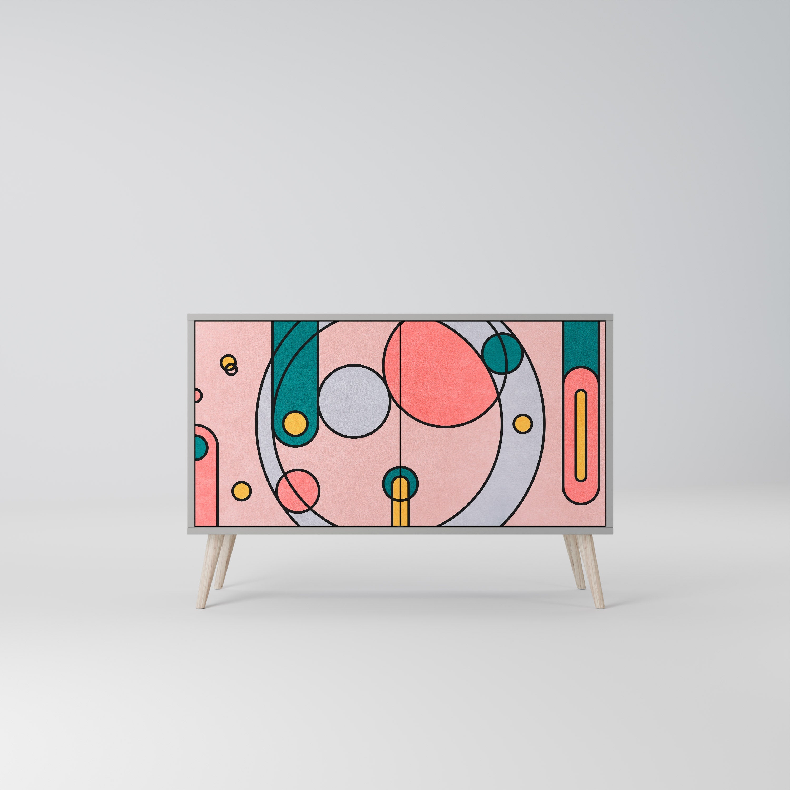 Buffet 2 portes GOSSAMER ECHOES finition grise