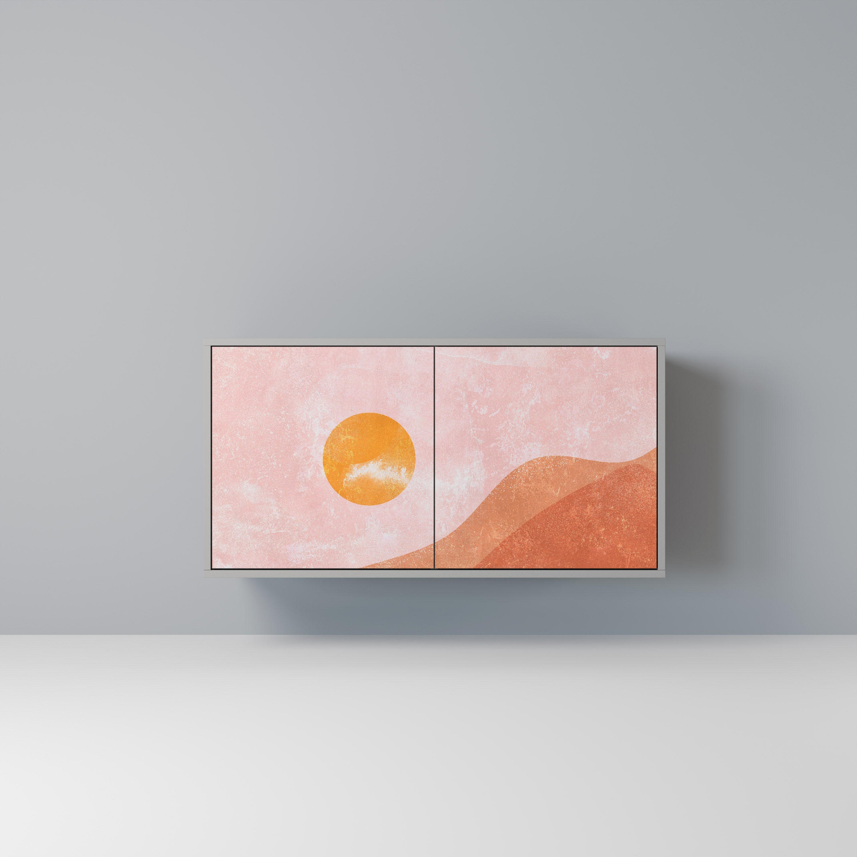 Buffet 2 portes LUMINOUS SUNLIGHT finition grise