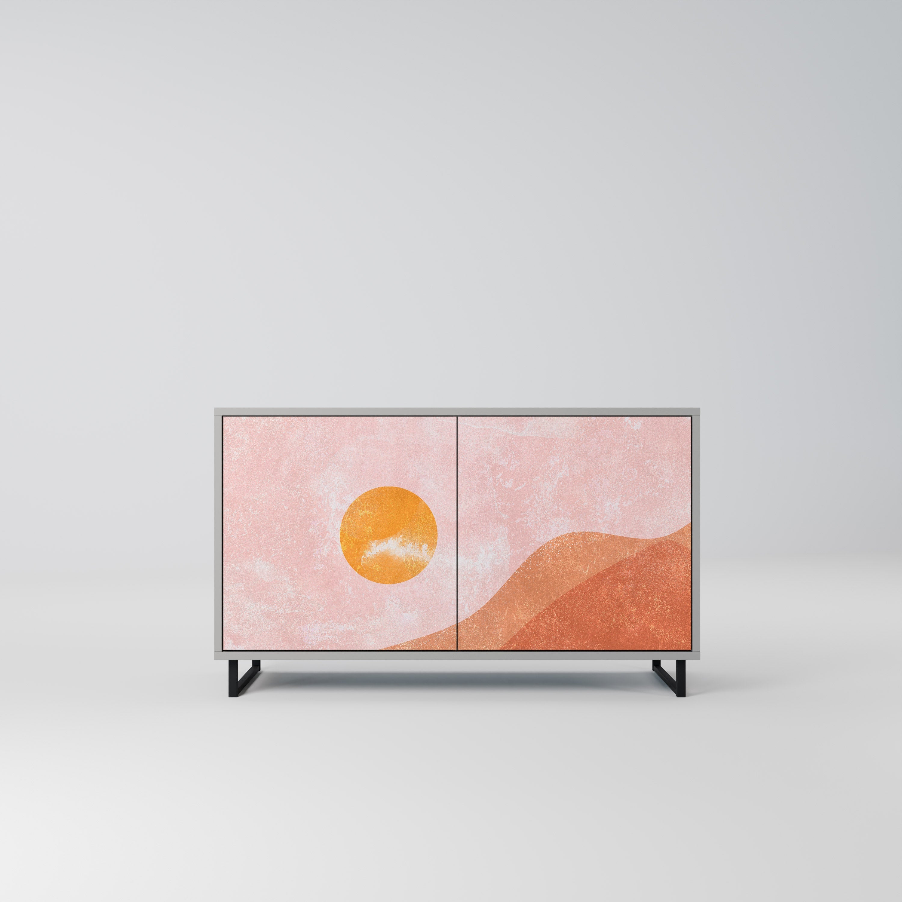 Buffet 2 portes LUMINOUS SUNLIGHT finition grise