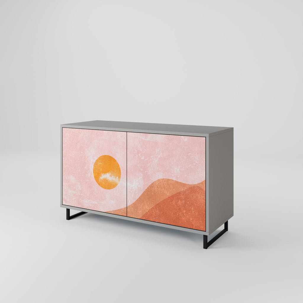 Buffet 2 portes LUMINOUS SUNLIGHT finition grise