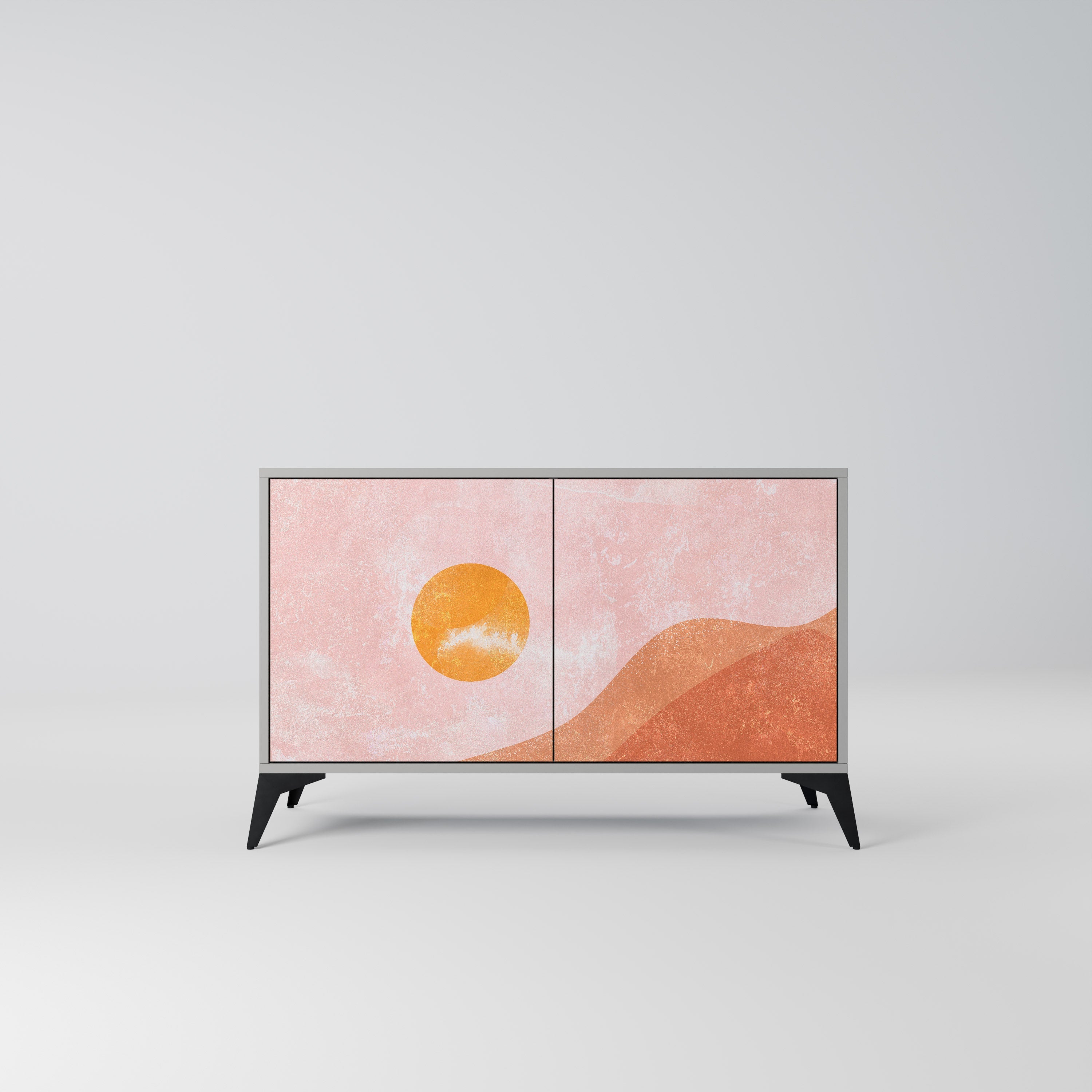 Buffet 2 portes LUMINOUS SUNLIGHT finition grise