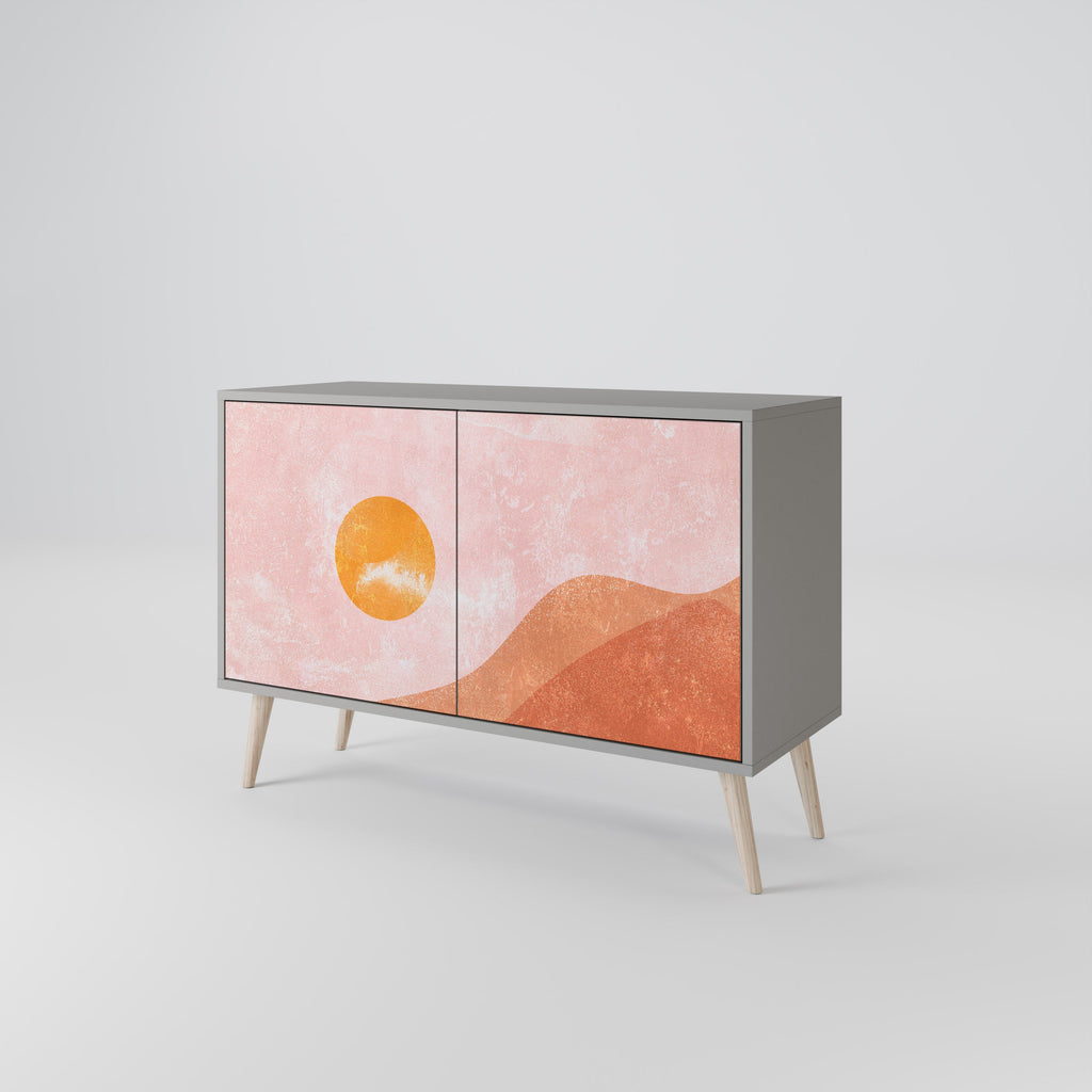 Buffet 2 portes LUMINOUS SUNLIGHT finition grise