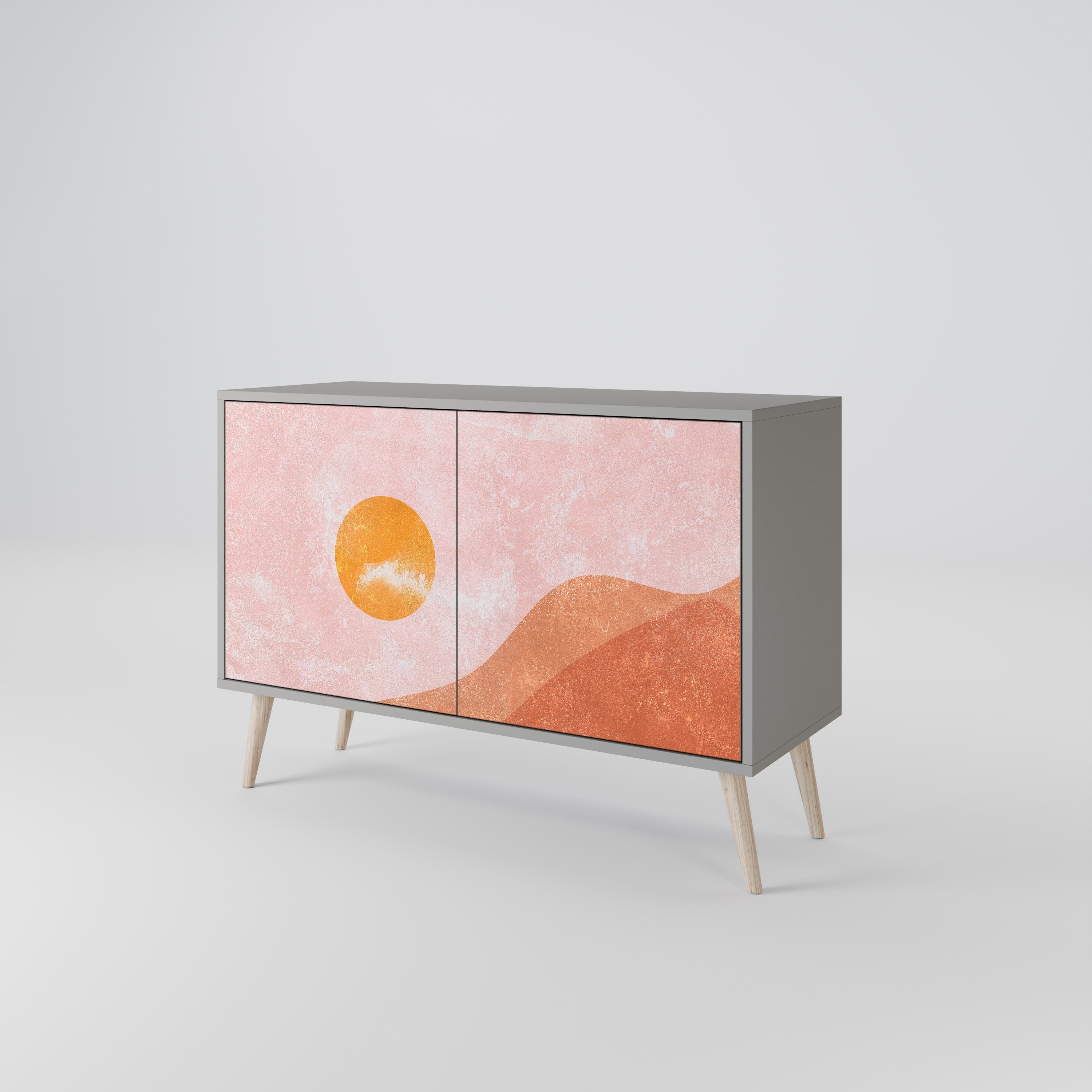 Buffet 2 portes LUMINOUS SUNLIGHT finition grise