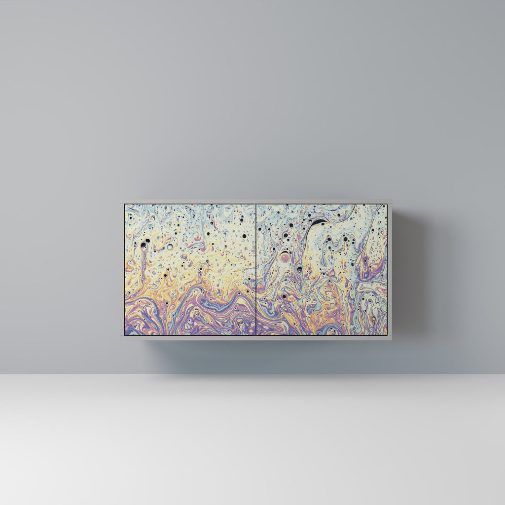 Buffet 2 portes MOSAIC OF COLORS finition grise