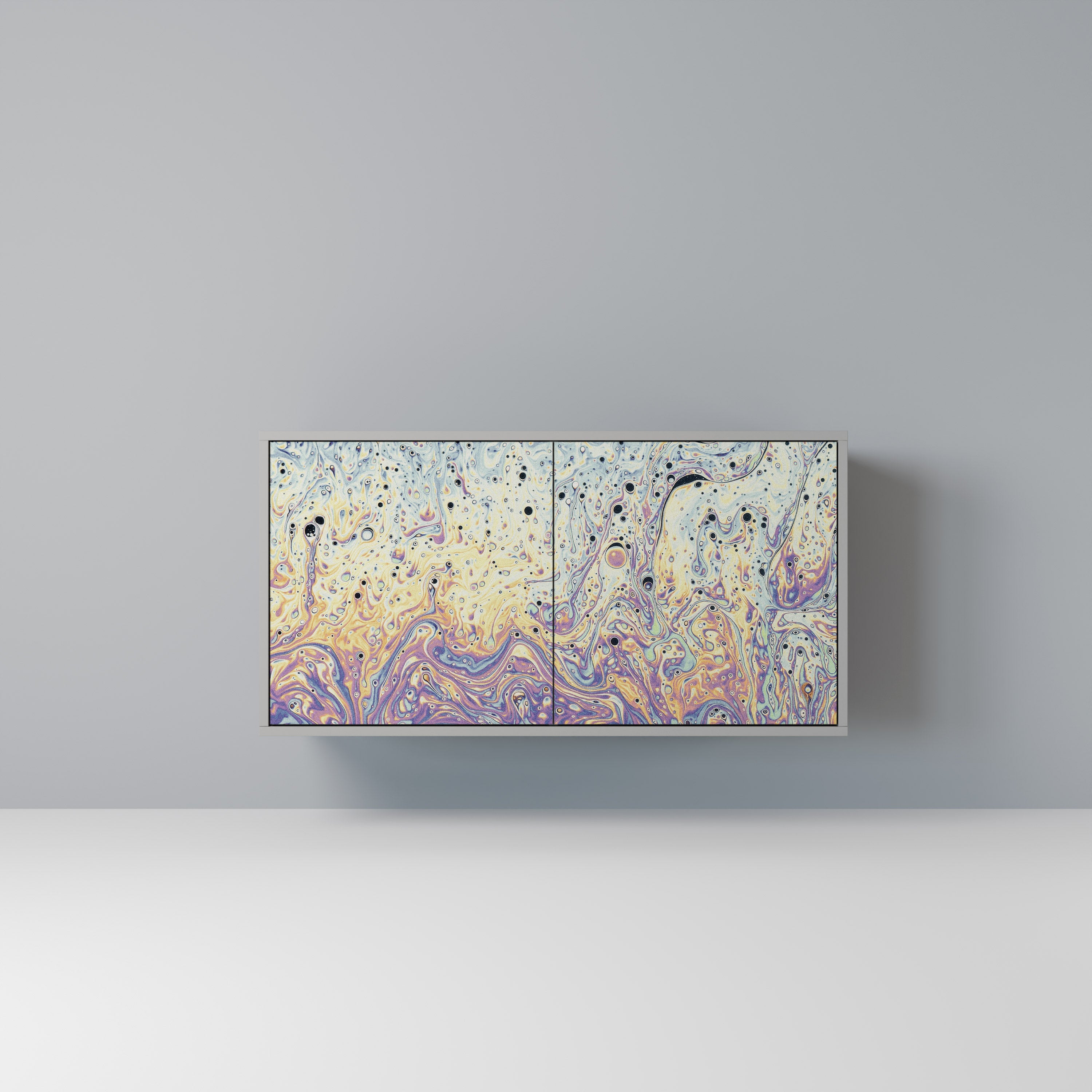 Buffet 2 portes MOSAIC OF COLORS finition grise