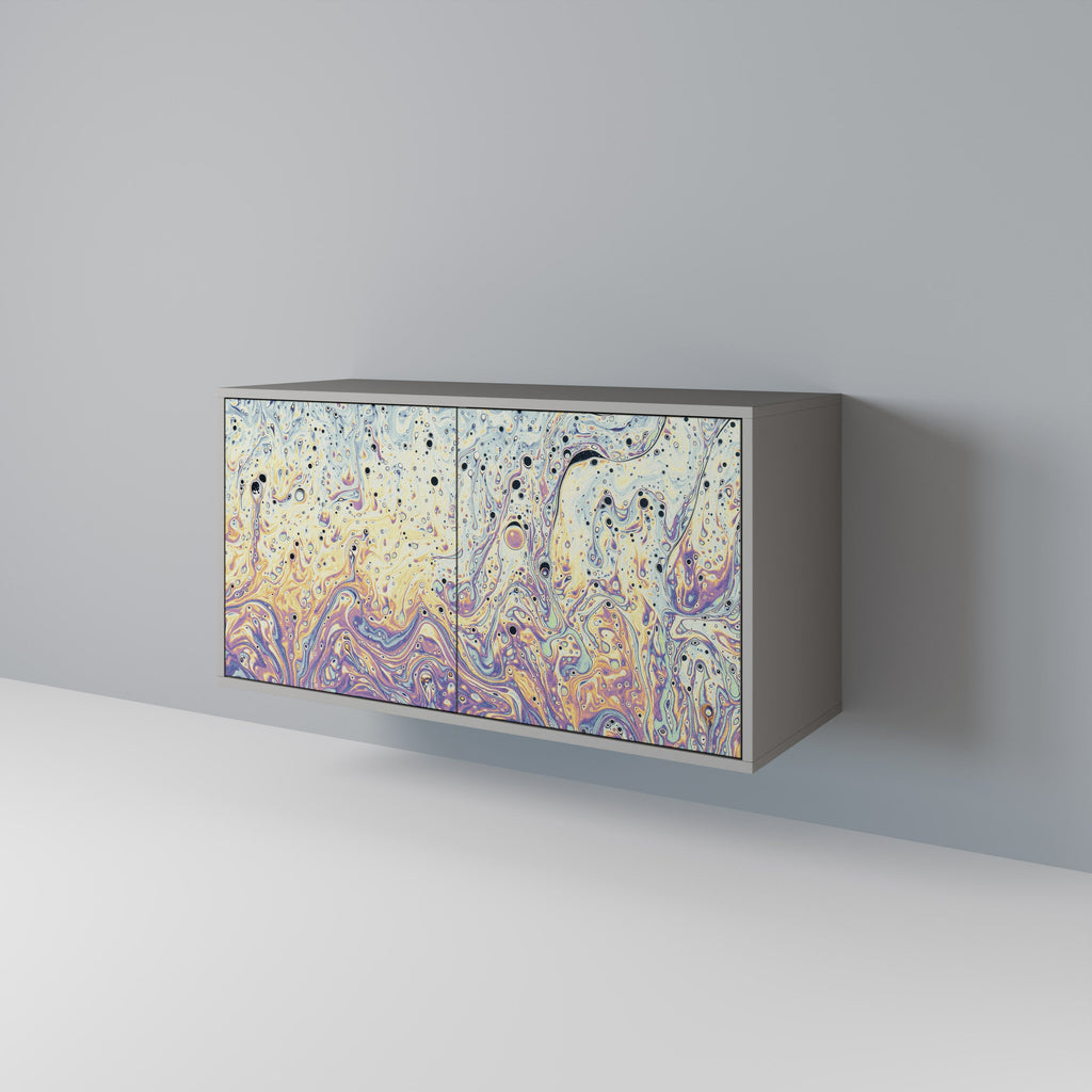 Buffet 2 portes MOSAIC OF COLORS finition grise