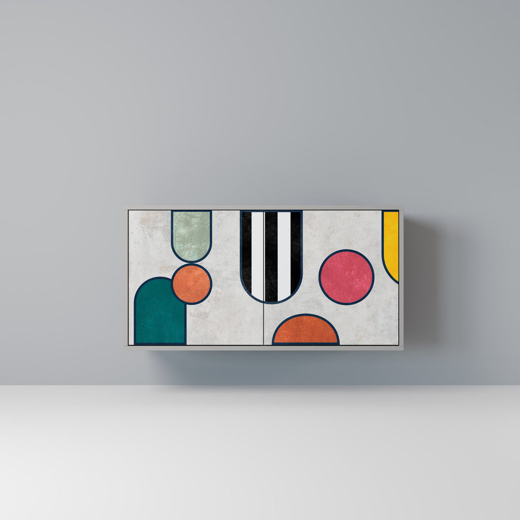 Buffet 2 portes COOL STORY finition grise