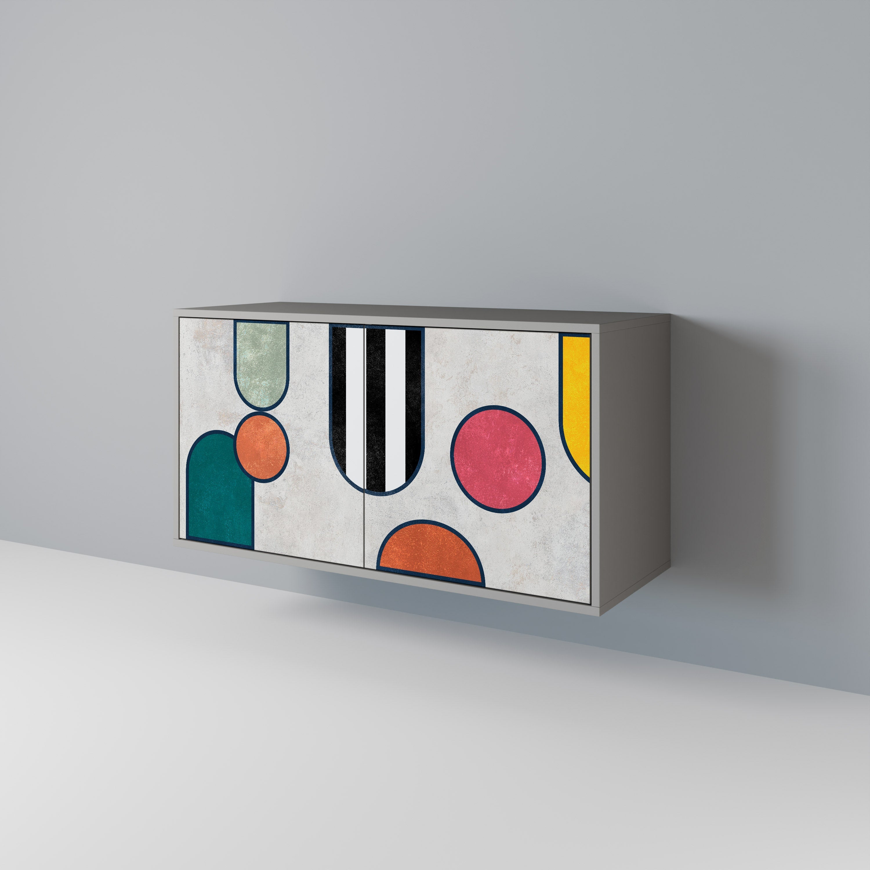 Buffet 2 portes COOL STORY finition grise