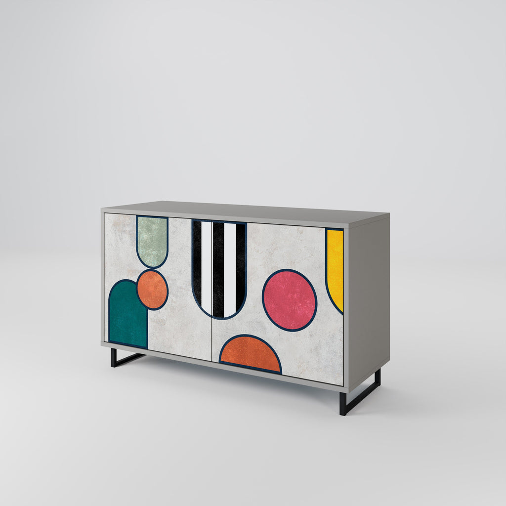 Buffet 2 portes COOL STORY finition grise