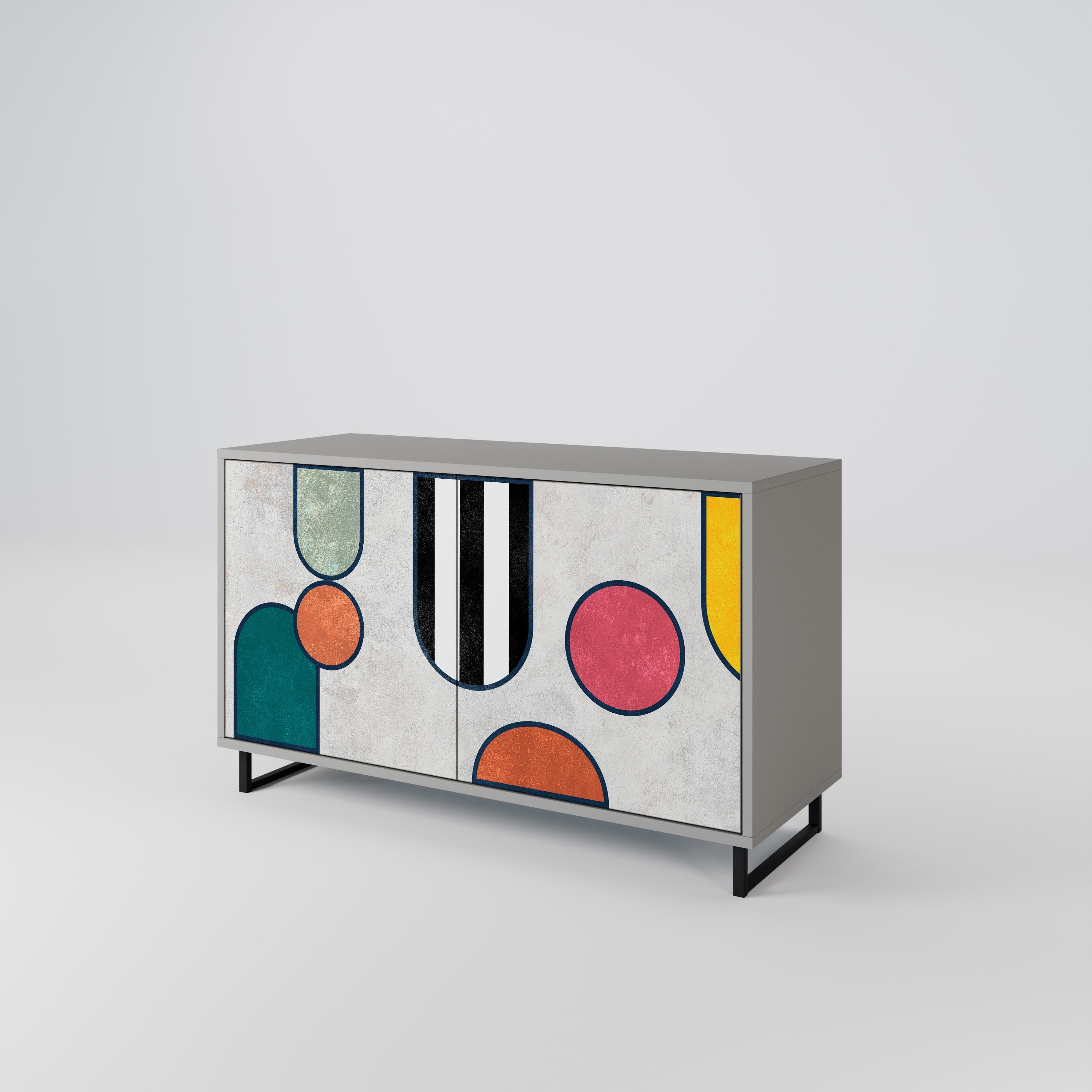 Buffet 2 portes COOL STORY finition grise