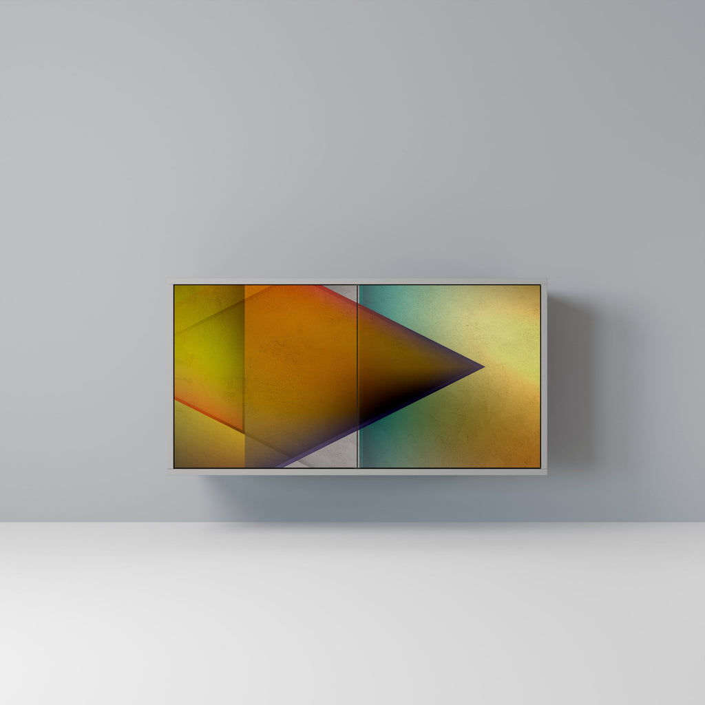 Buffet 2 portes PIERCING SHARPNESS finition grise