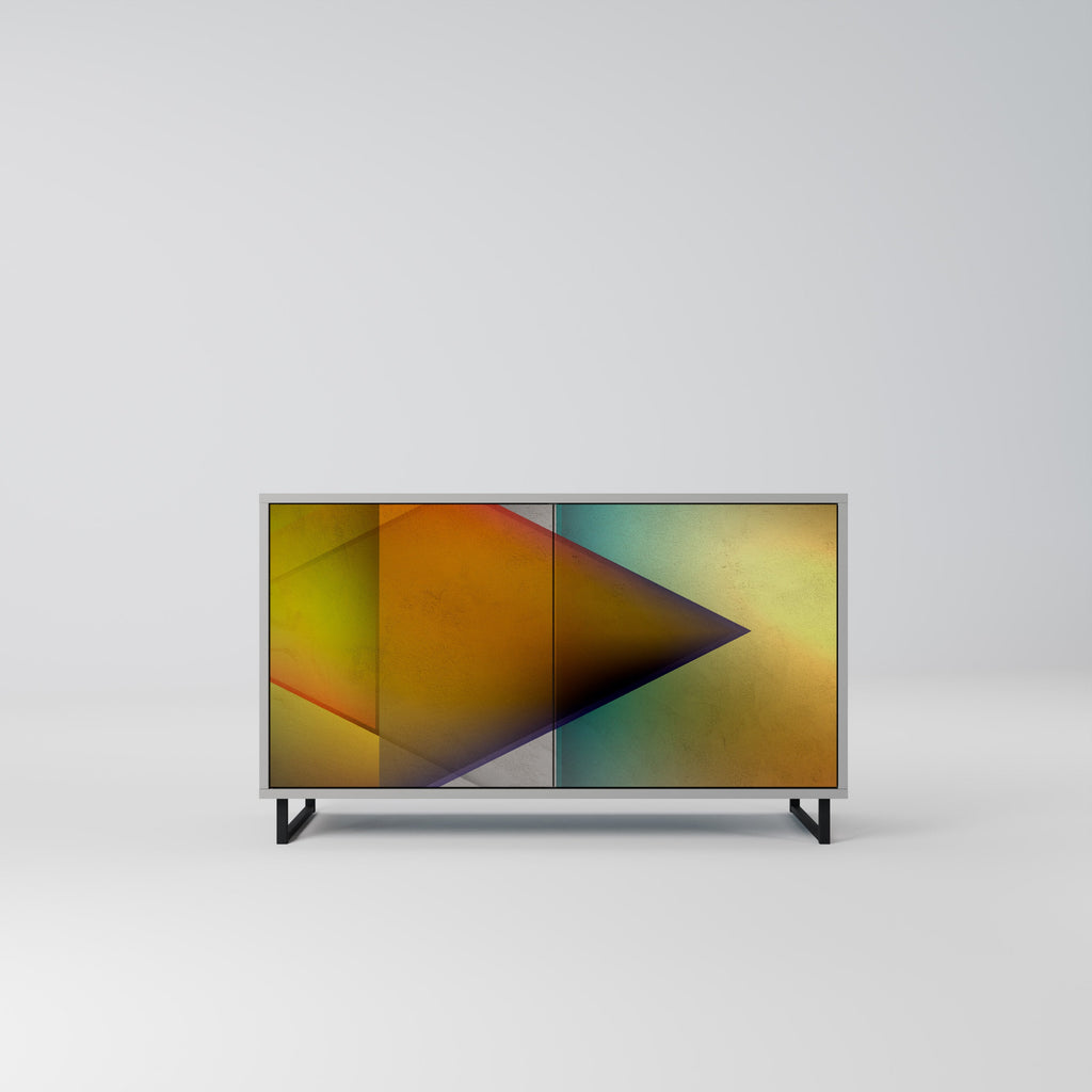 Buffet 2 portes PIERCING SHARPNESS finition grise