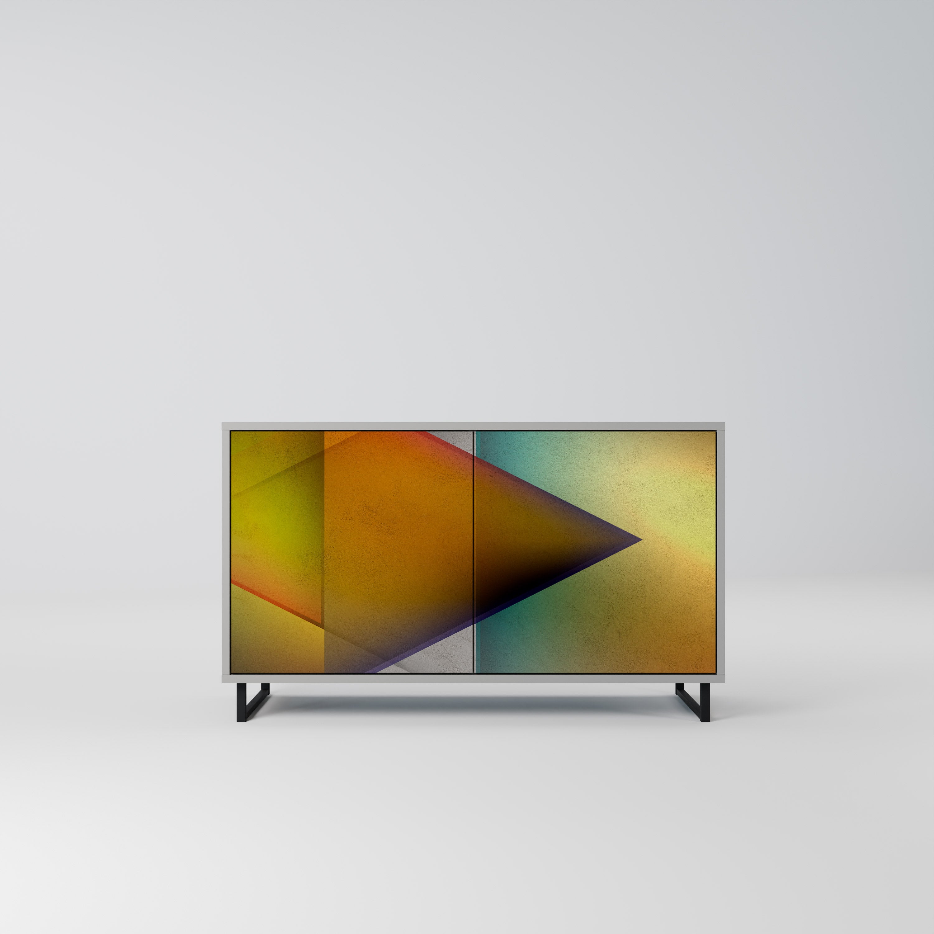 Buffet 2 portes PIERCING SHARPNESS finition grise