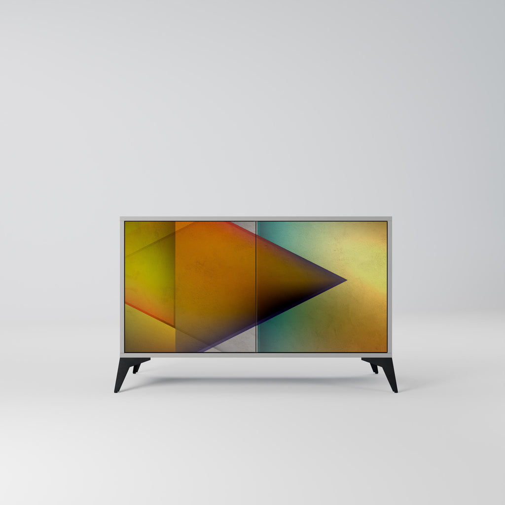 Buffet 2 portes PIERCING SHARPNESS finition grise