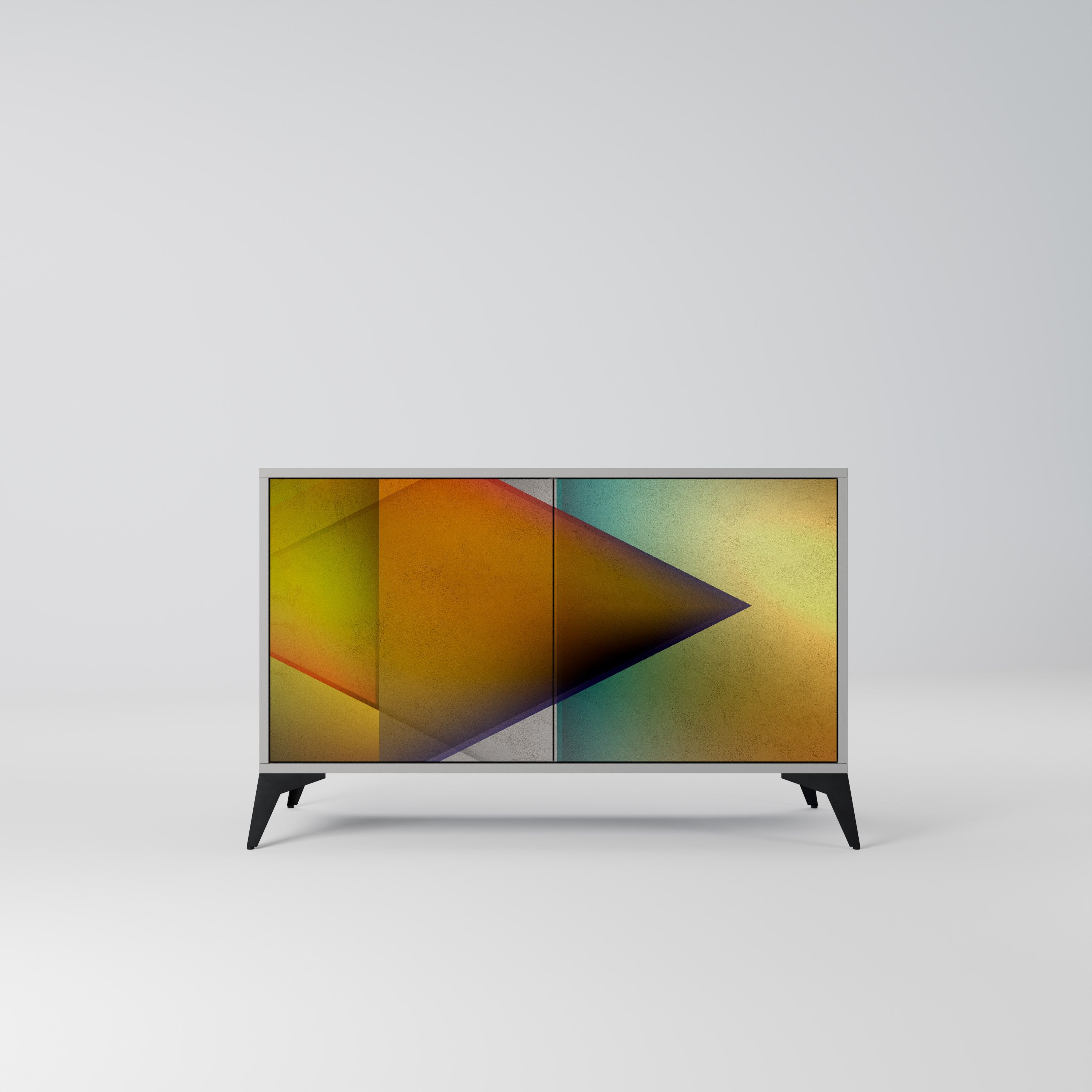 Buffet 2 portes PIERCING SHARPNESS finition grise