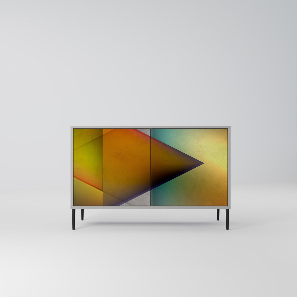 Buffet 2 portes PIERCING SHARPNESS finition grise