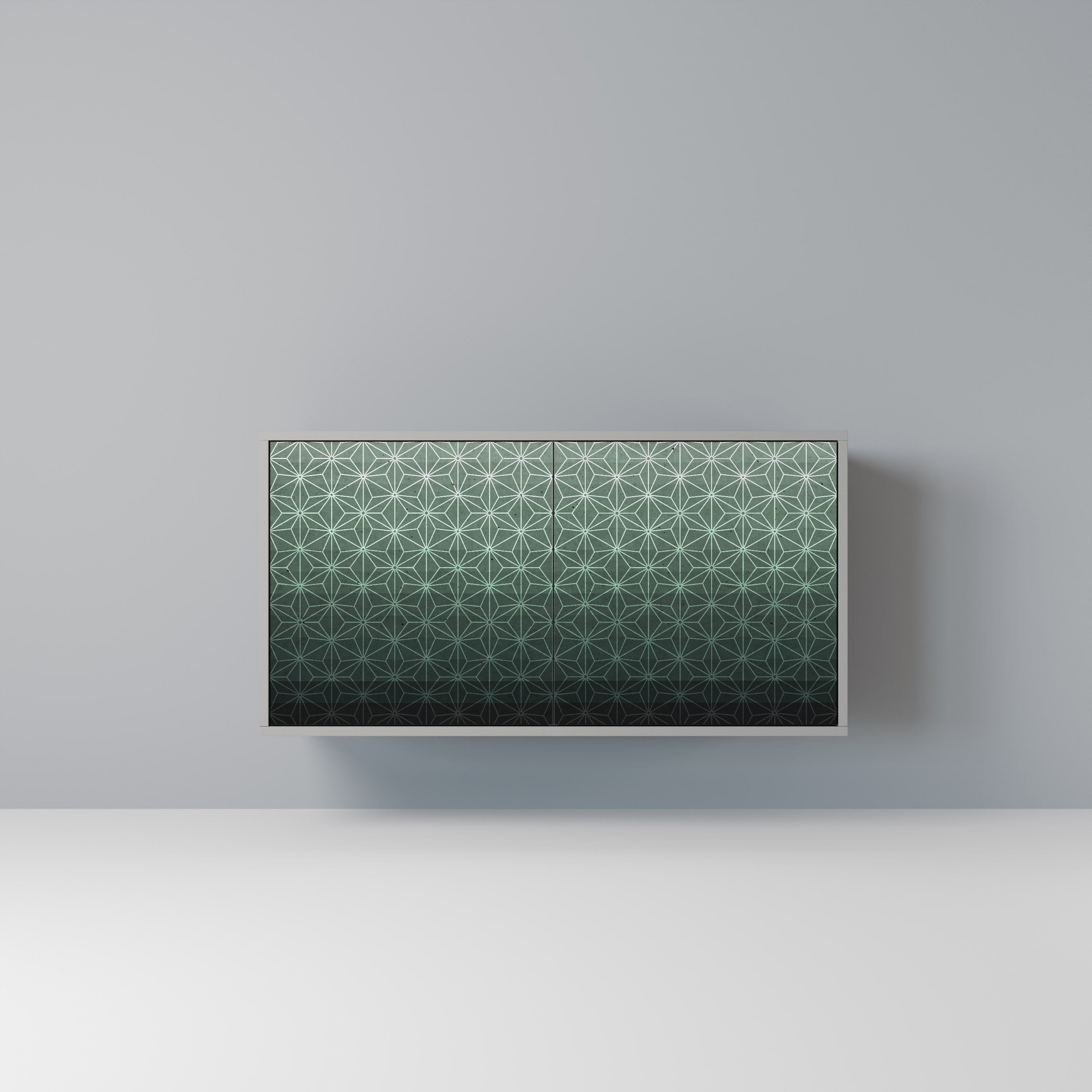 Buffet 2 portes ORNAMENTAL GLIMMER en finition grise