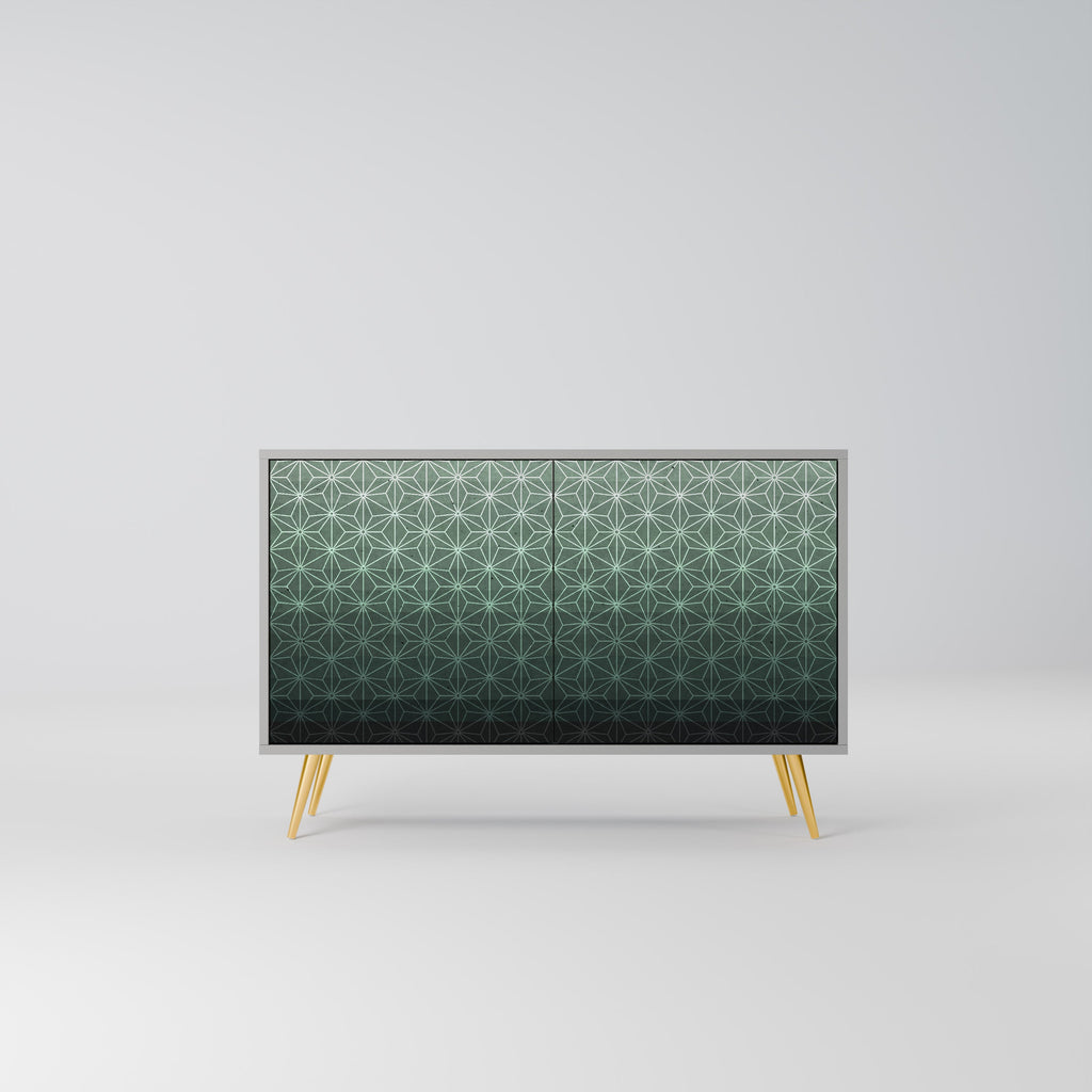 Buffet 2 portes ORNAMENTAL GLIMMER en finition grise