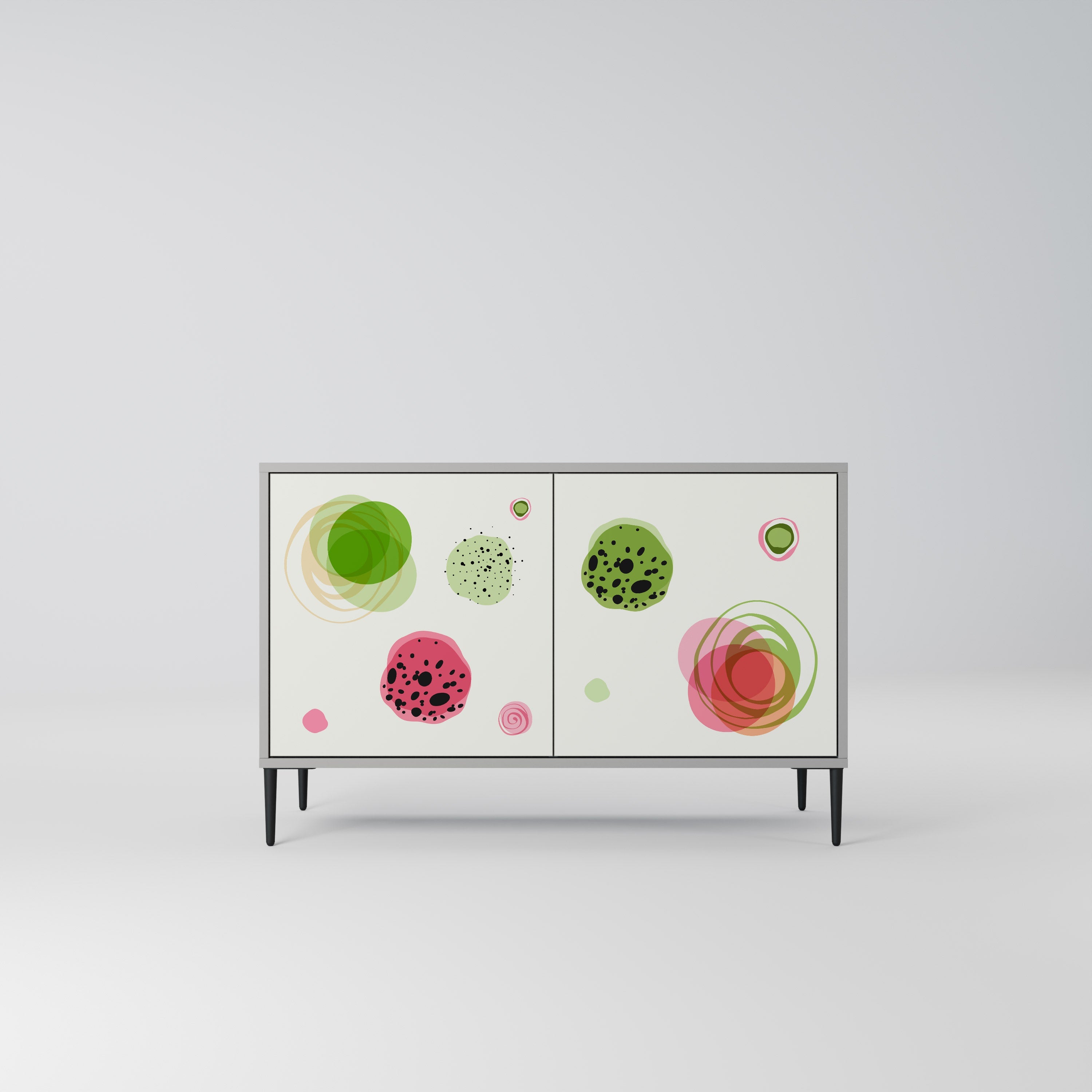 Buffet 2 portes COLORFUL COSMOS finition grise