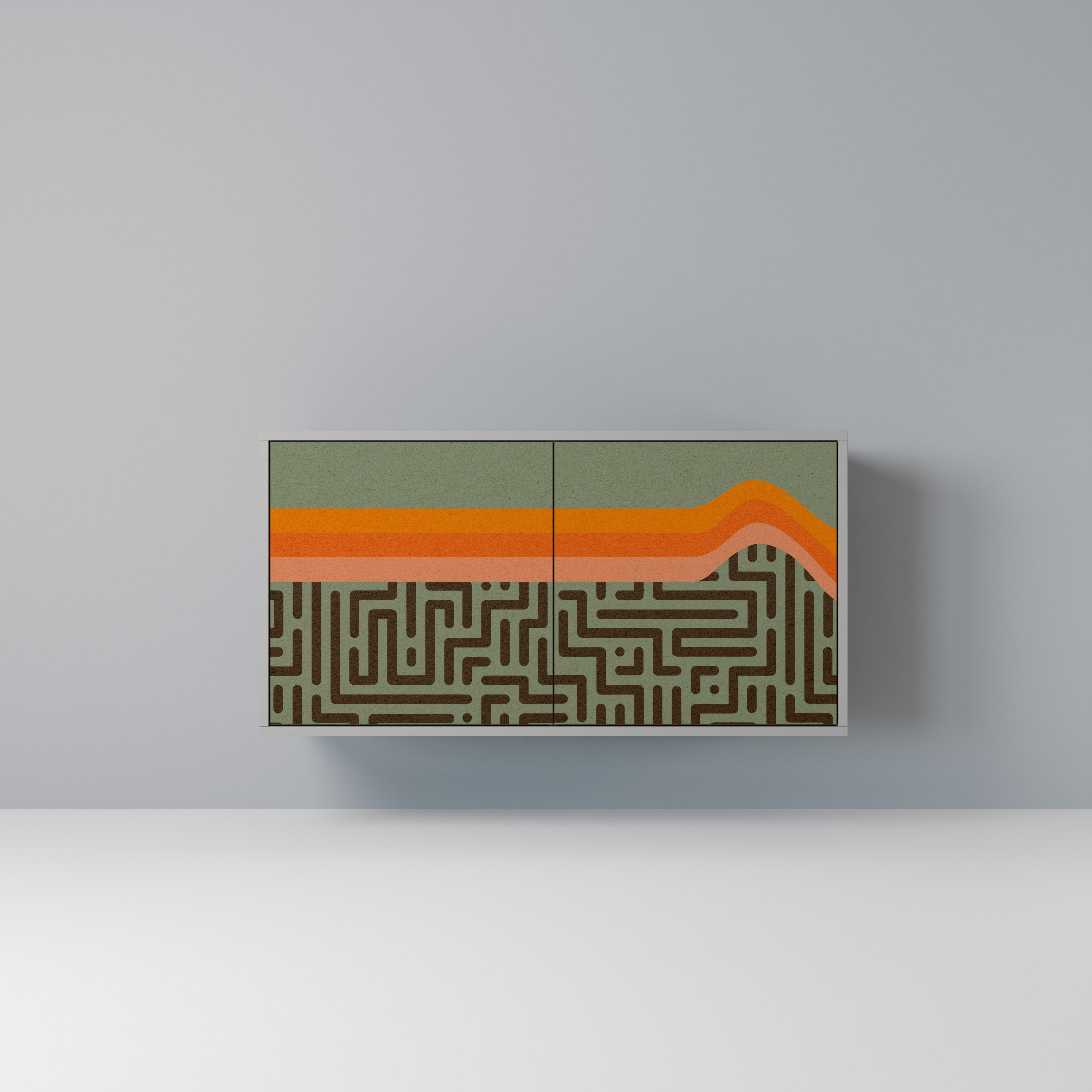 Buffet 2 portes SIMPLE SOLUTIONS en finition grise