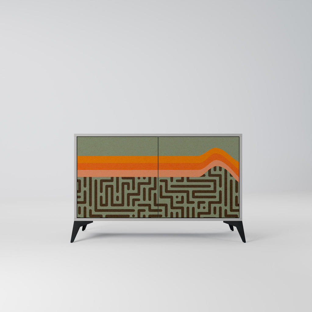 Buffet 2 portes SIMPLE SOLUTIONS en finition grise