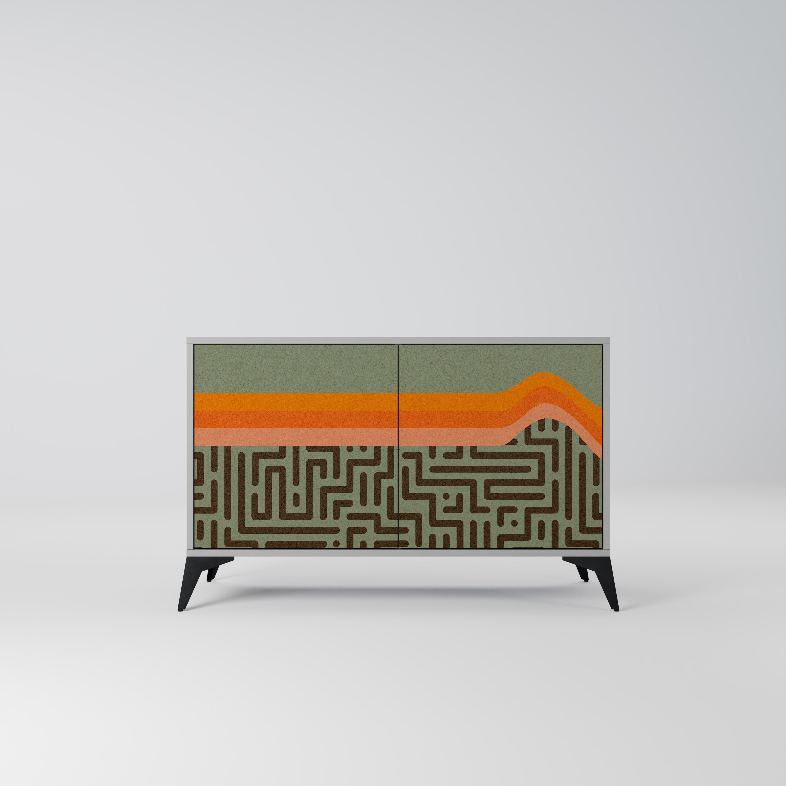 Buffet 2 portes SIMPLE SOLUTIONS en finition grise