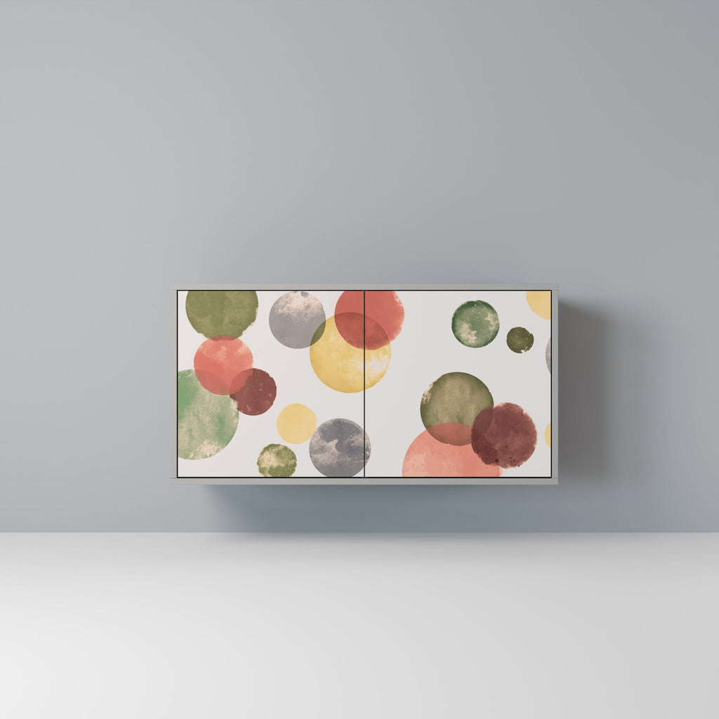 Buffet 2 portes FLEETING HAPPINESS en finition grise