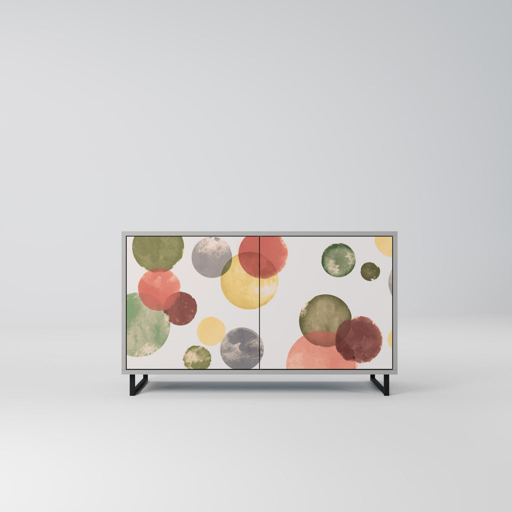 Buffet 2 portes FLEETING HAPPINESS en finition grise