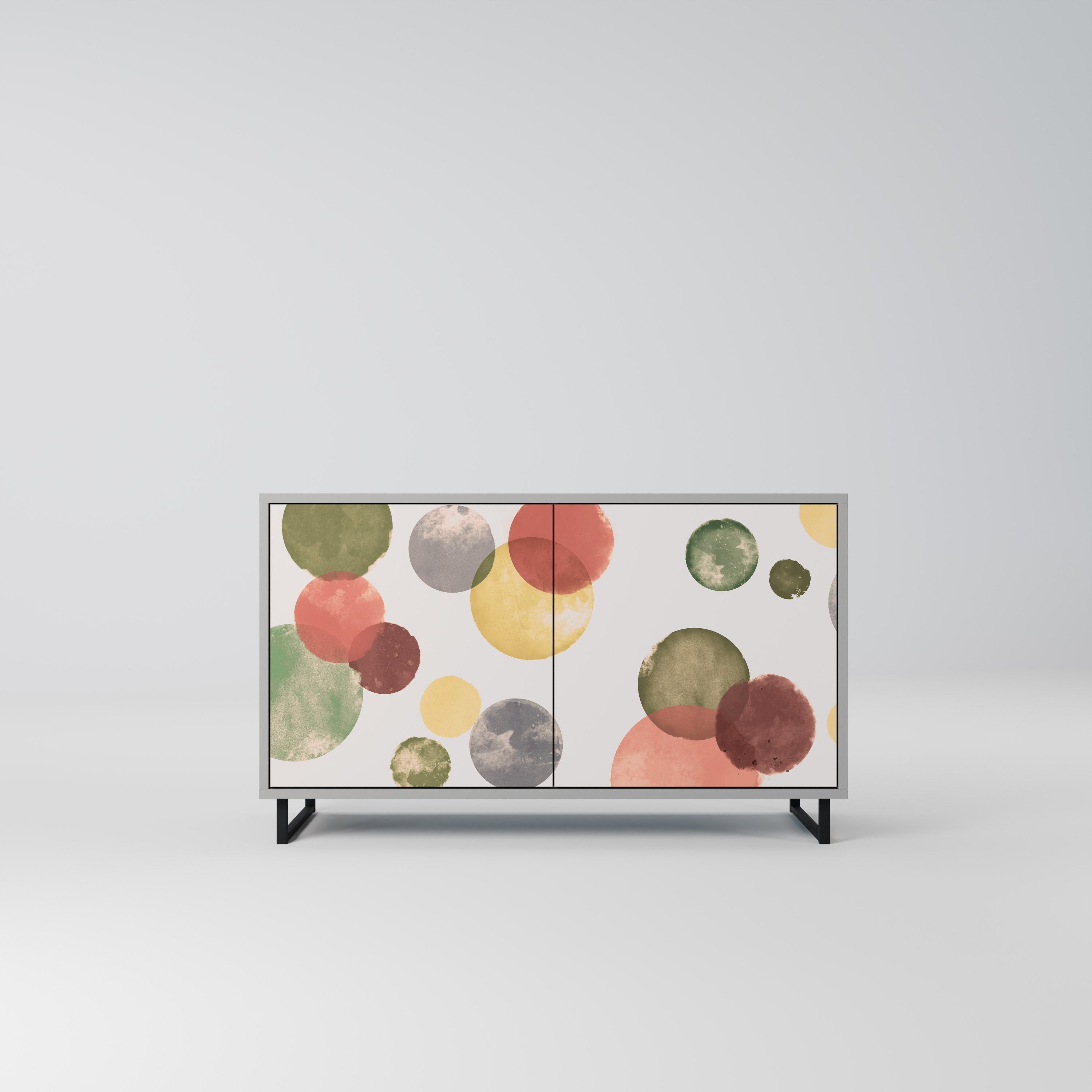 Buffet 2 portes FLEETING HAPPINESS en finition grise