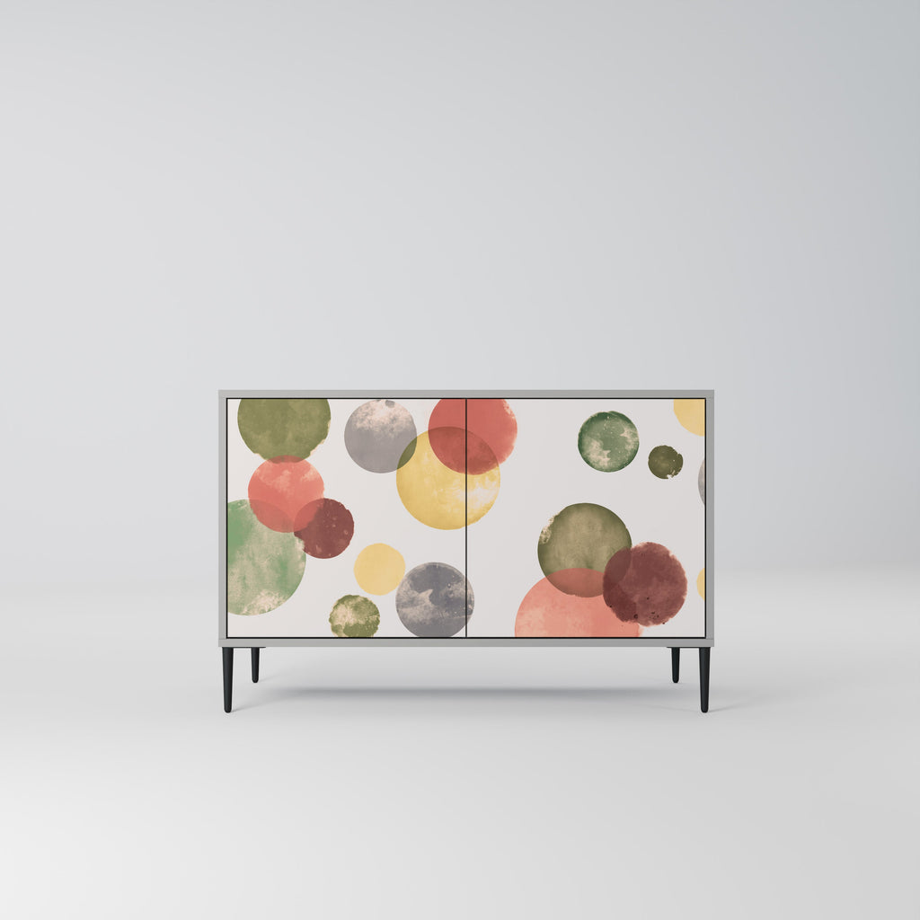 Buffet 2 portes FLEETING HAPPINESS en finition grise