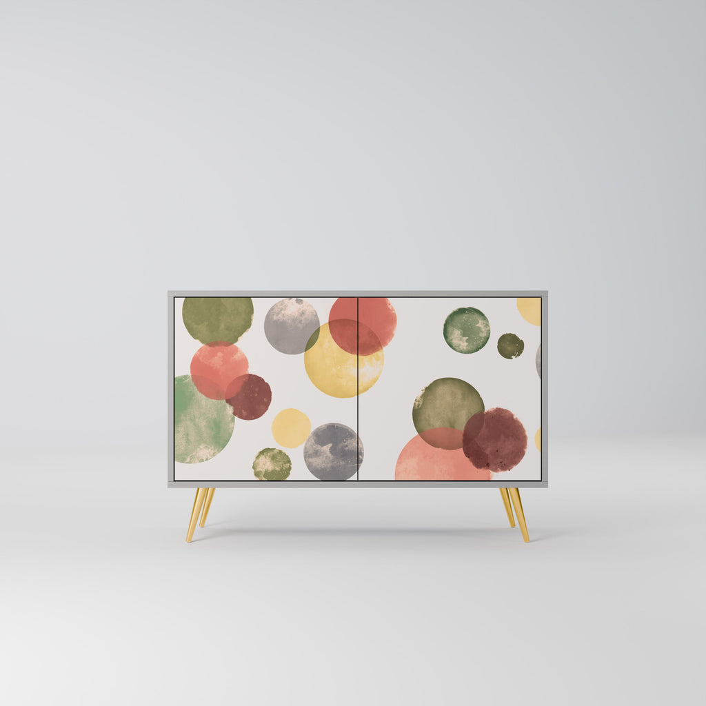 Buffet 2 portes FLEETING HAPPINESS en finition grise