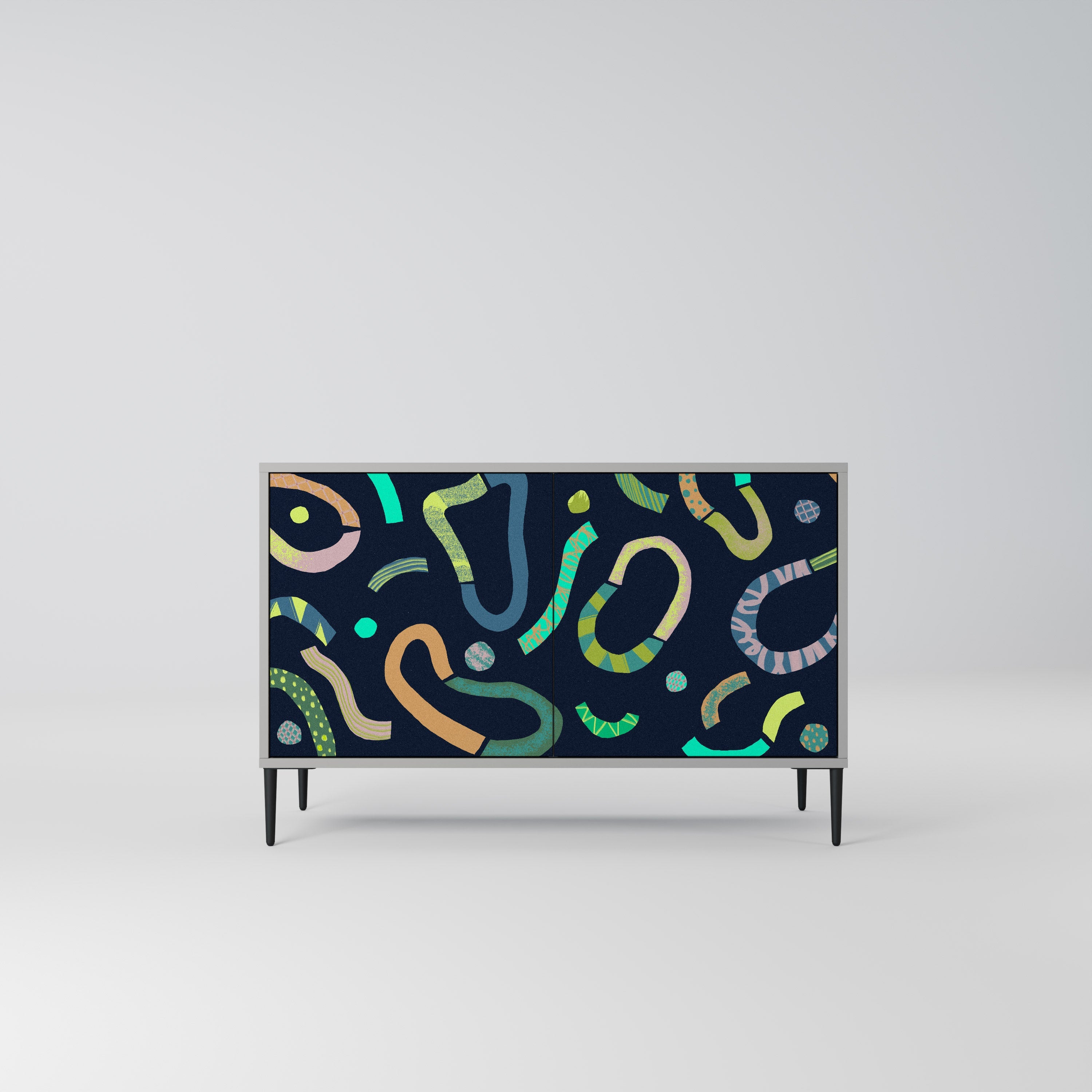 Buffet 2 portes CONTRAST DANCE finition grise