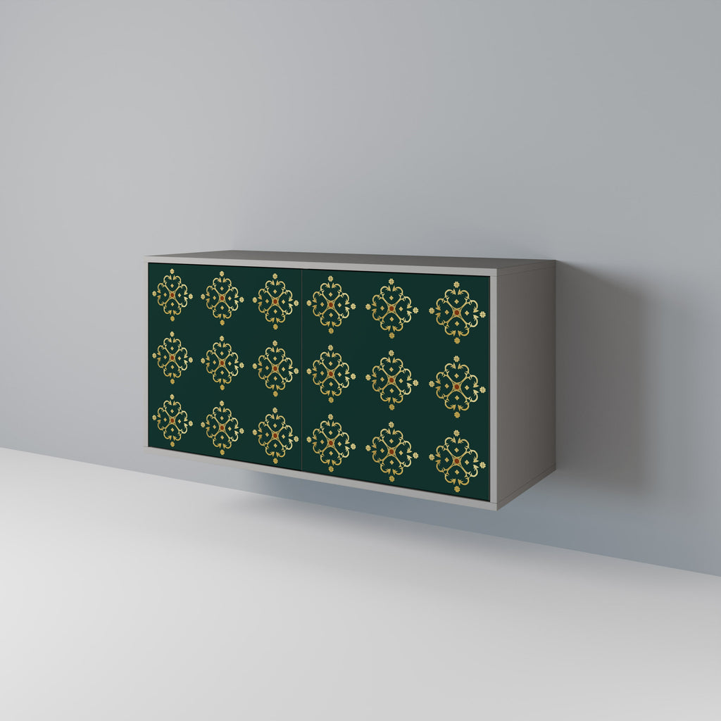 Buffet 2 portes ROYAL MEDALLION finition grise