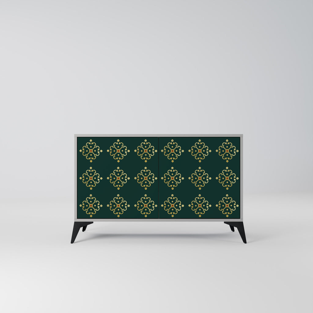 Buffet 2 portes ROYAL MEDALLION finition grise