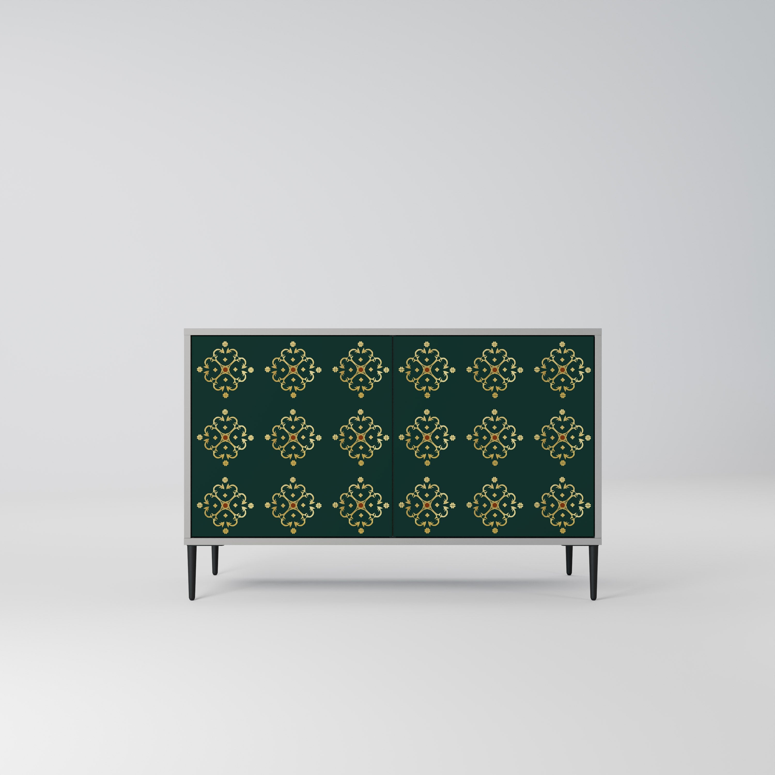 Buffet 2 portes ROYAL MEDALLION finition grise