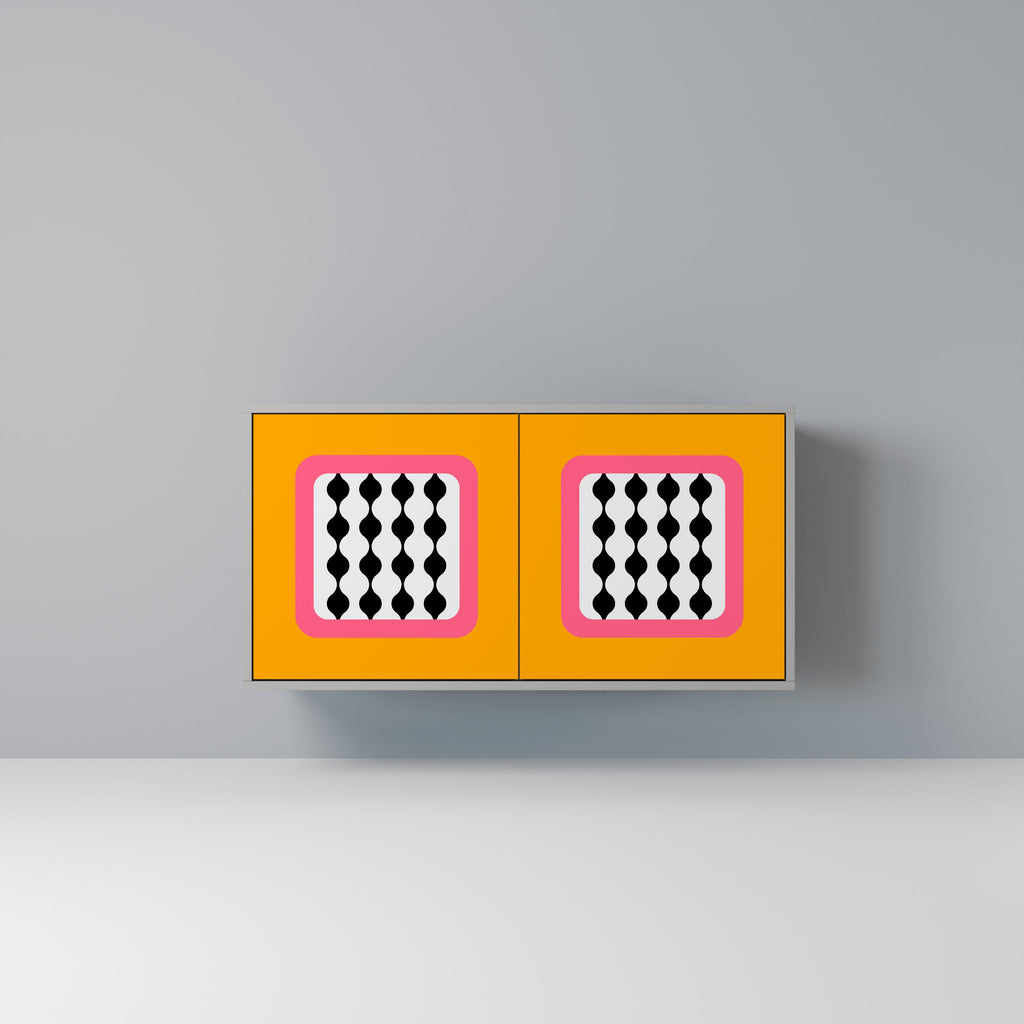 Buffet 2 portes TEARS IN HEAVEN en finition grise