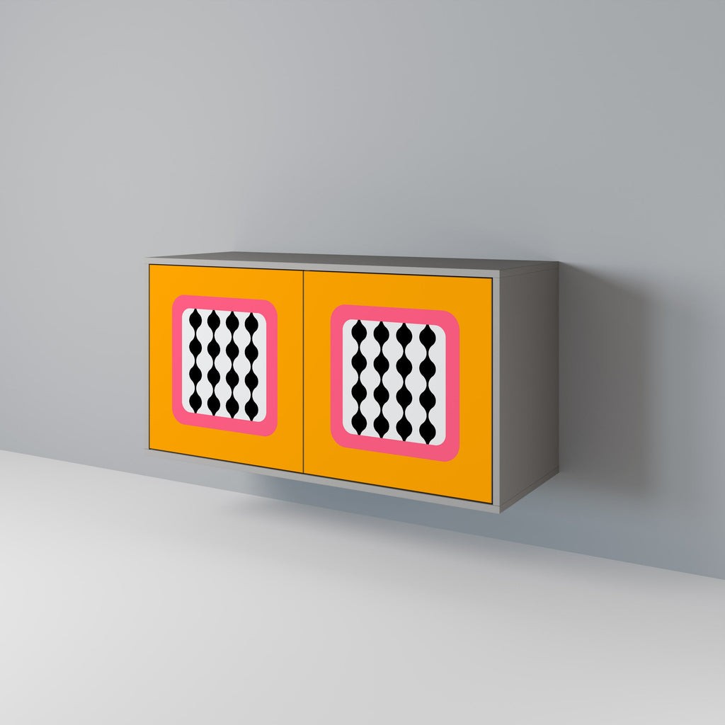 Buffet 2 portes TEARS IN HEAVEN en finition grise