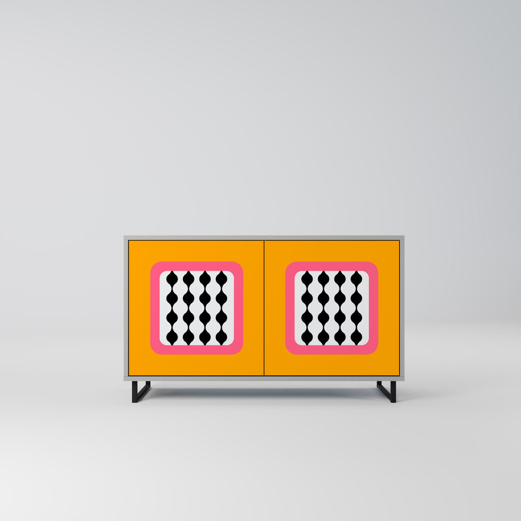 Buffet 2 portes TEARS IN HEAVEN en finition grise