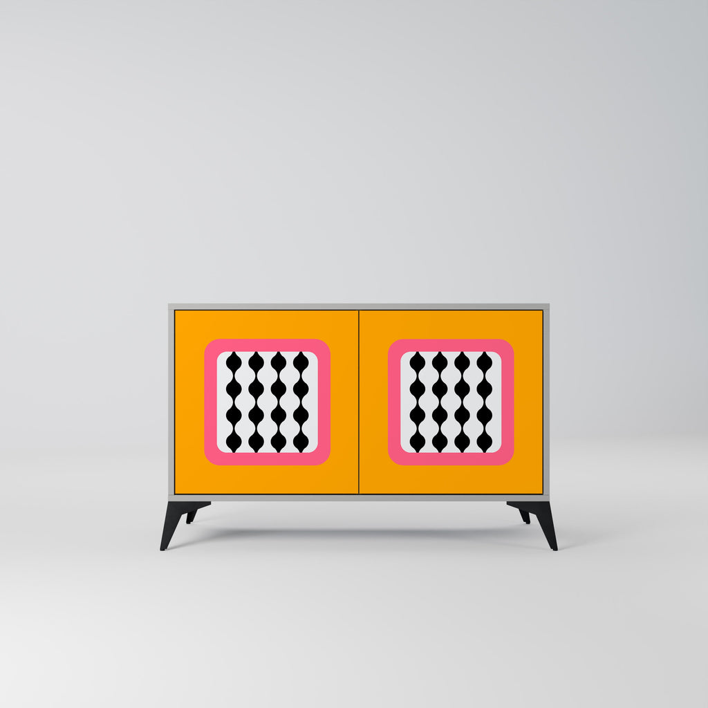 Buffet 2 portes TEARS IN HEAVEN en finition grise