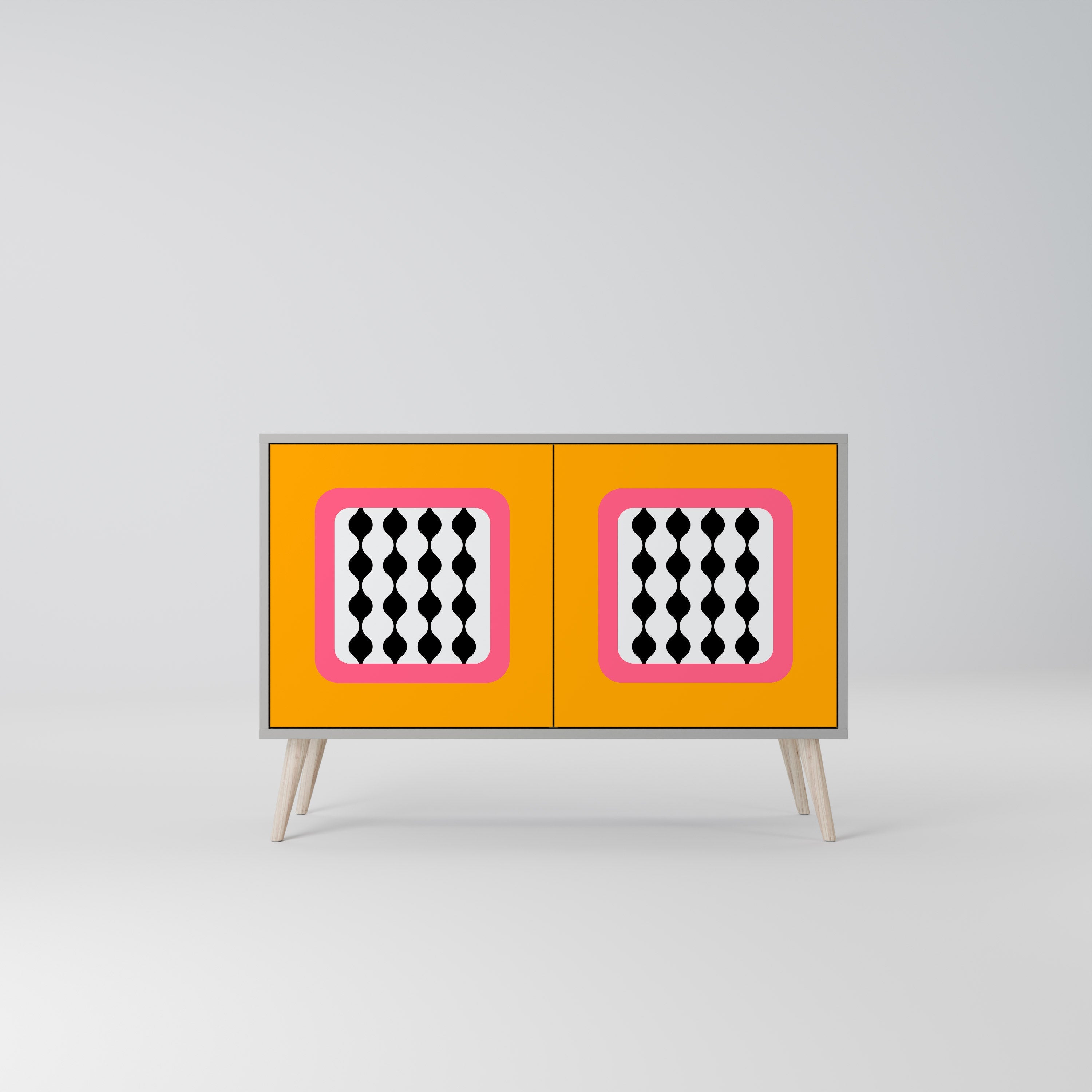 Buffet 2 portes TEARS IN HEAVEN en finition grise